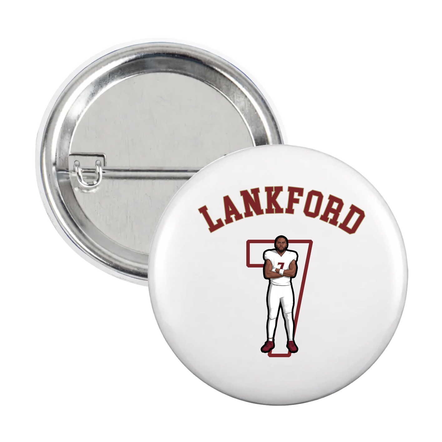 Game Day Button — Shirsey Arch in White