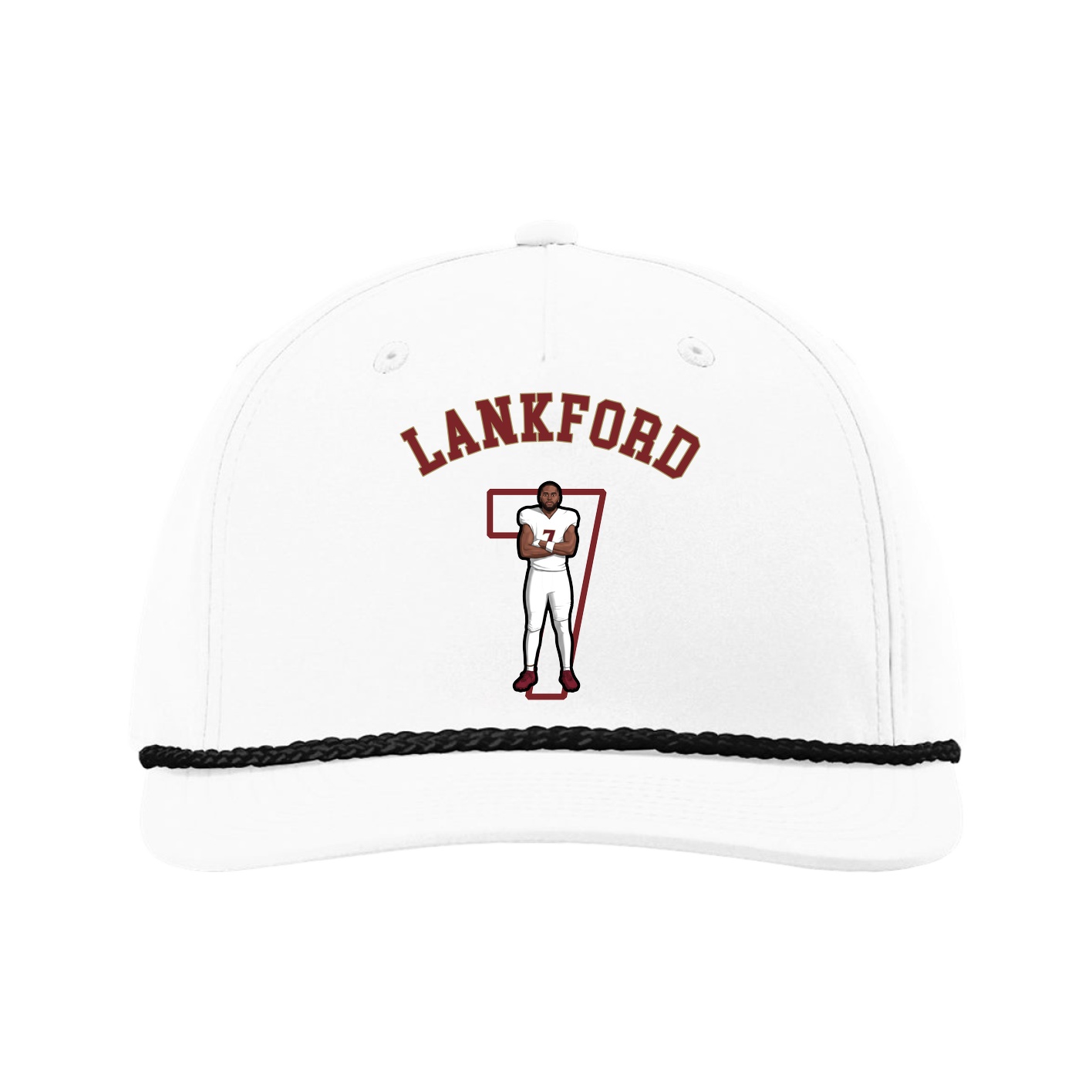 Five-Panel Classic Rope Cap — Shirsey Arch in White
