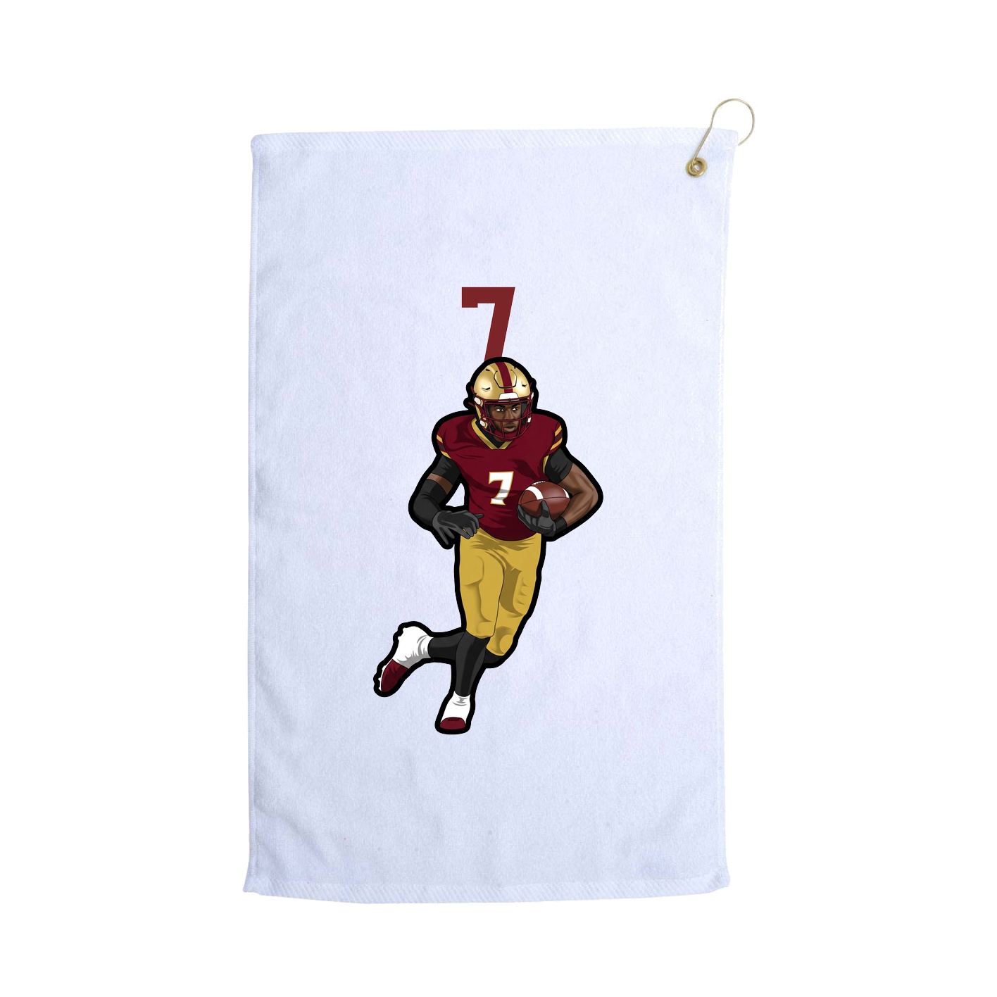 Golf Towel — Number Top in White