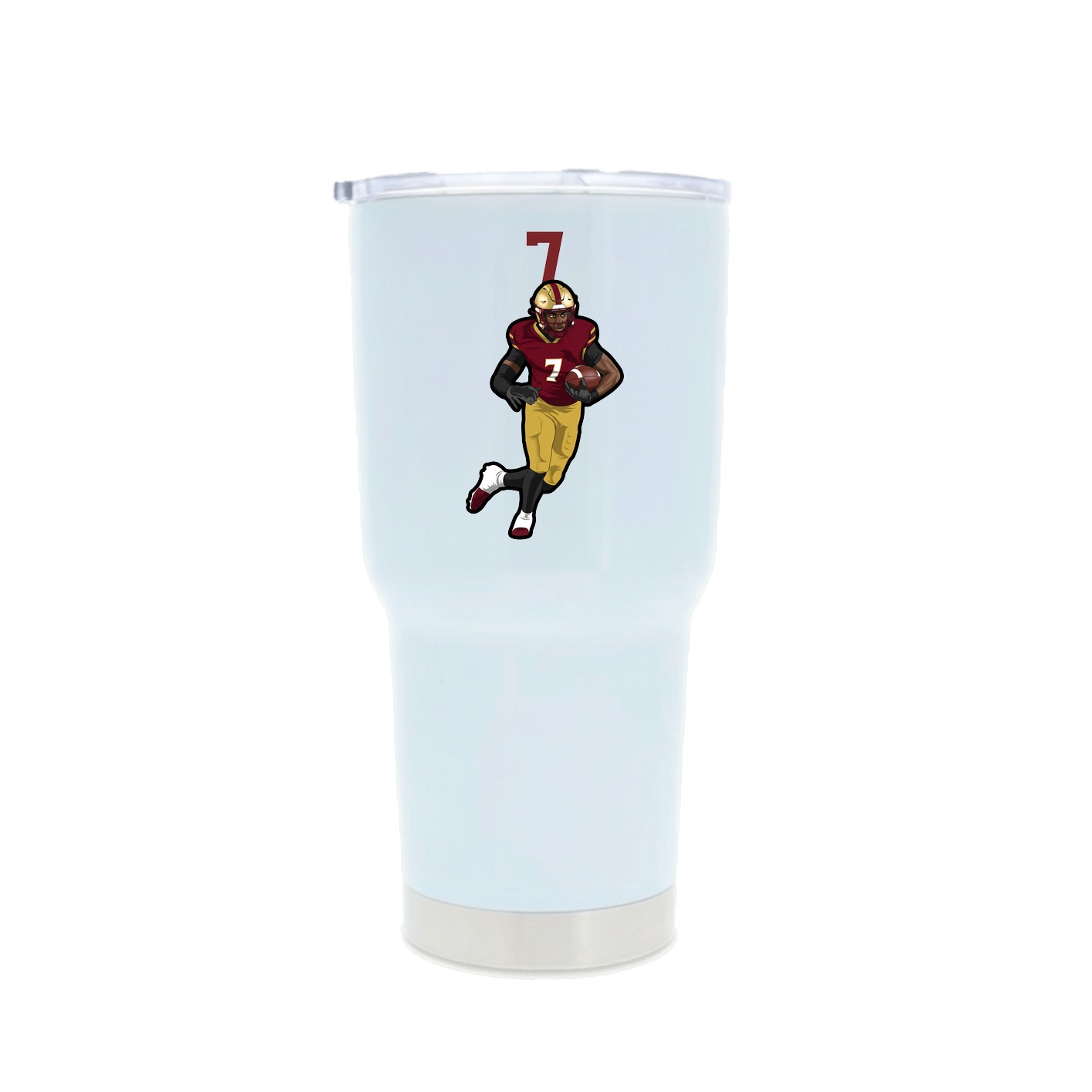 30oz Stainless Steel Tumbler — Number Top in White