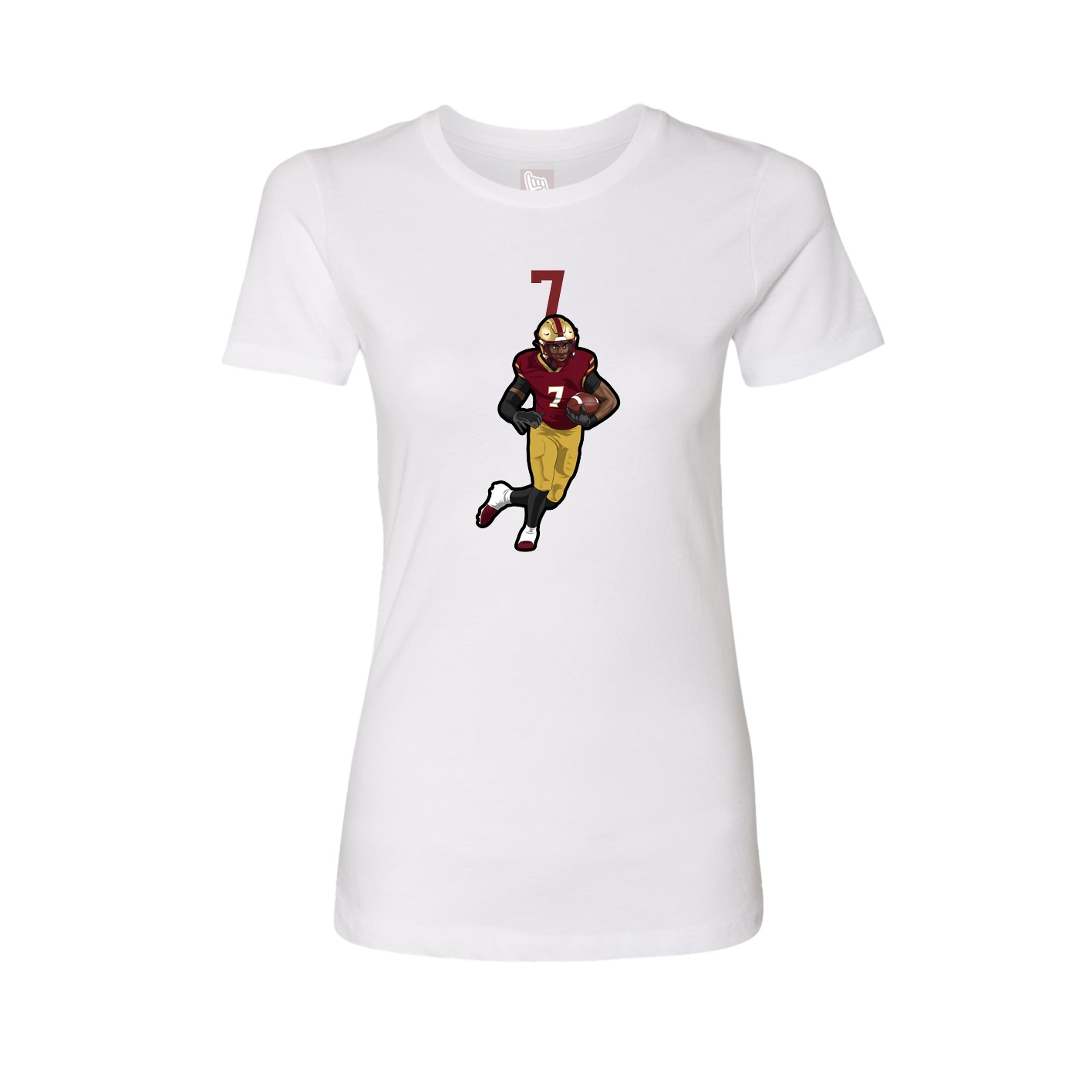 Womens Tee — Number Top in White