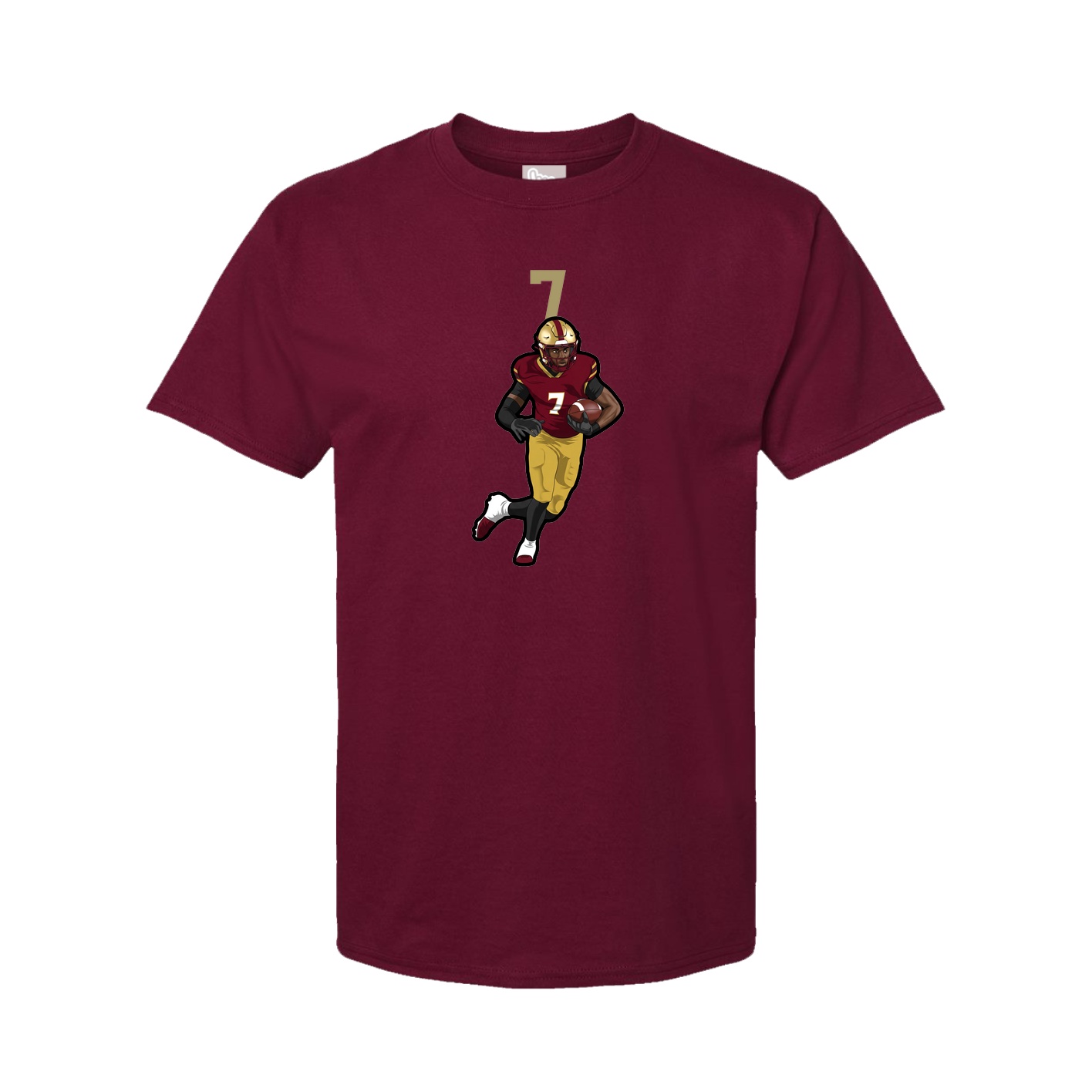 Youth Tee — Number Top in Cardinal