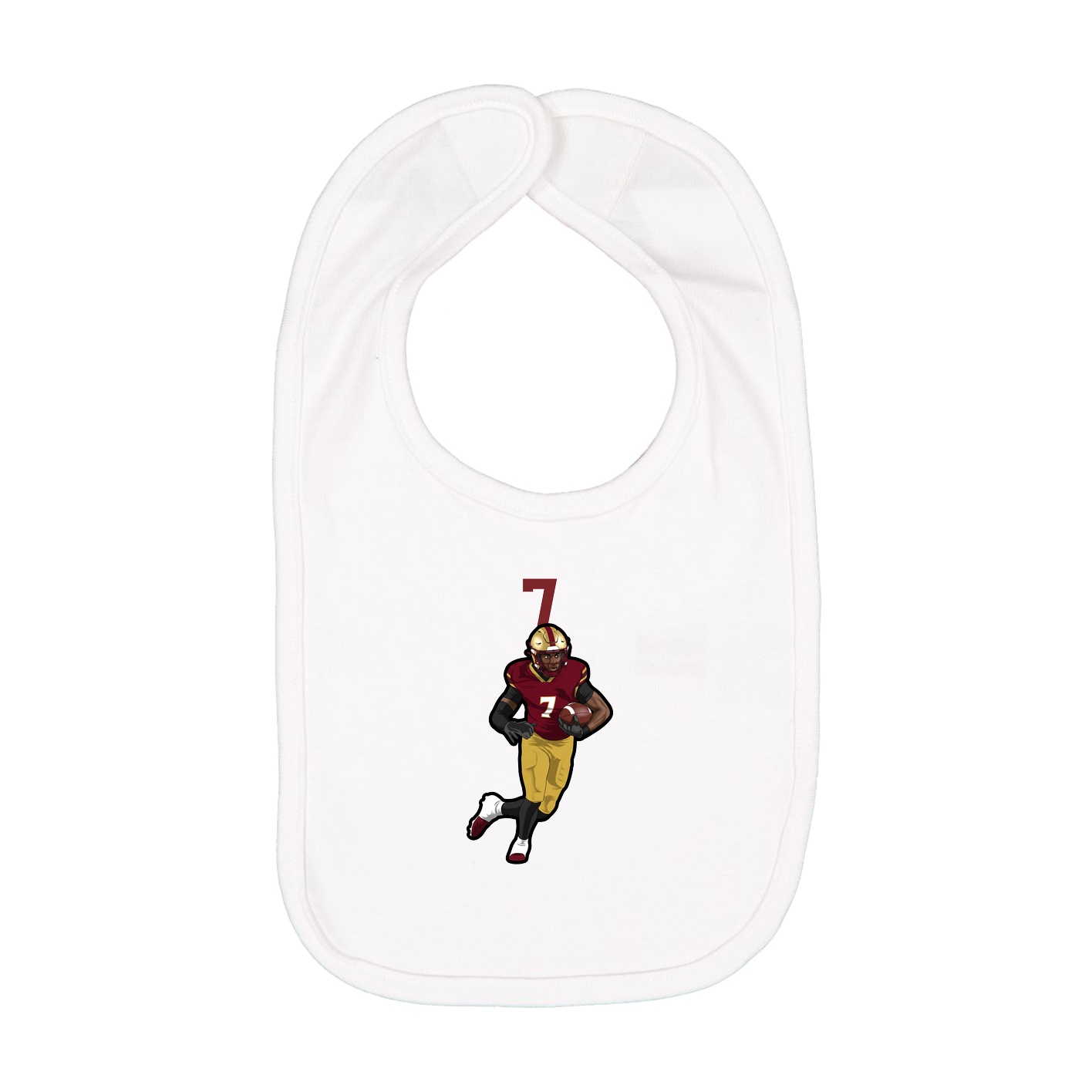 Infant Bib — Number Top in White