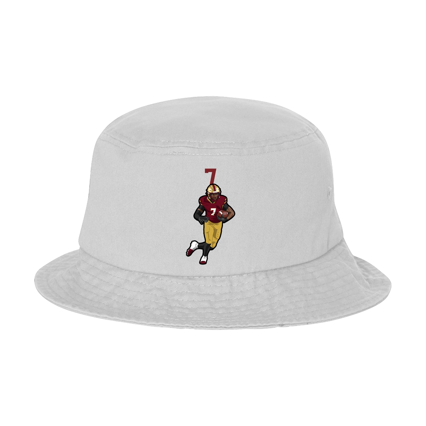Bucket Cap — Number Top in White