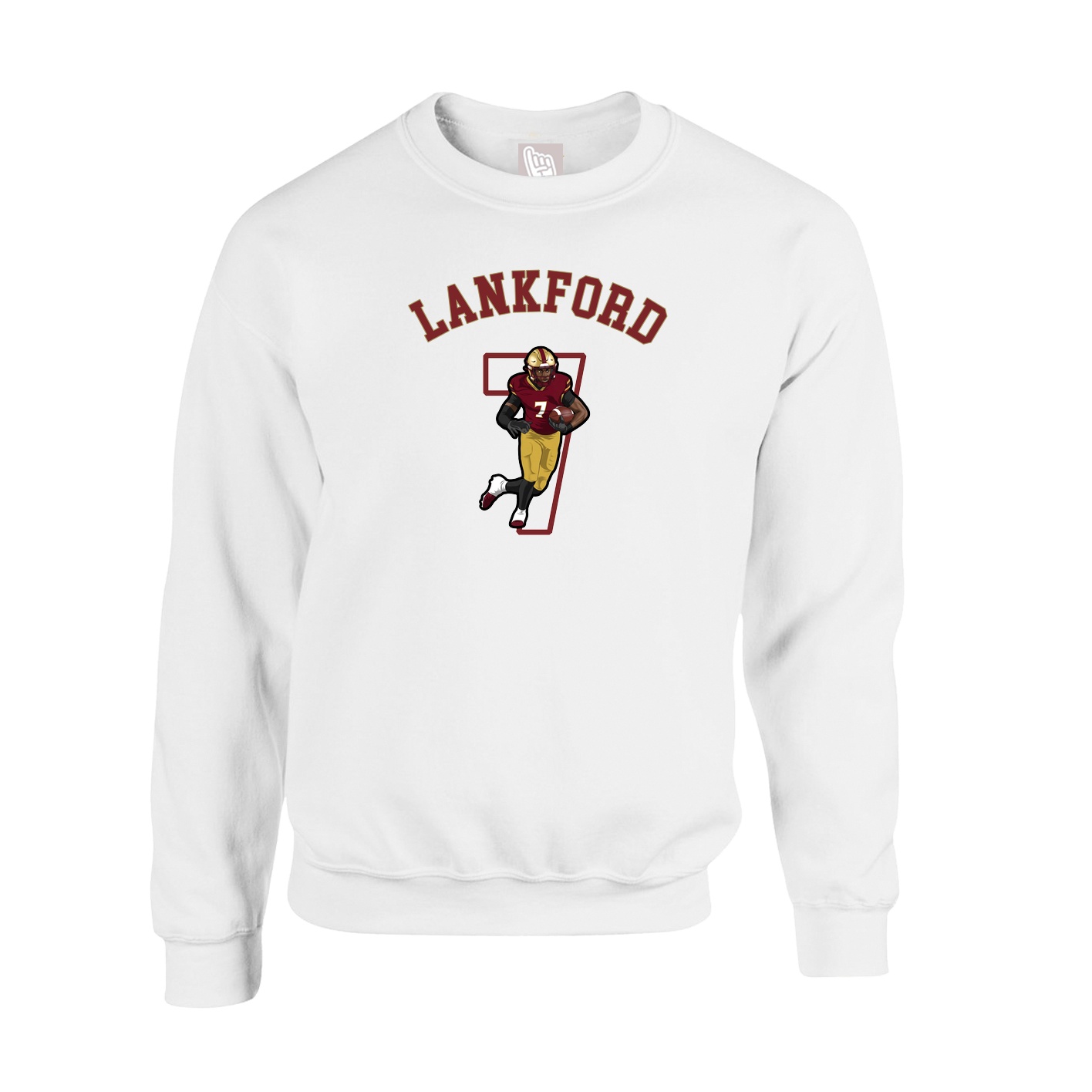 Fleece Crew — Shirsey Arch in White