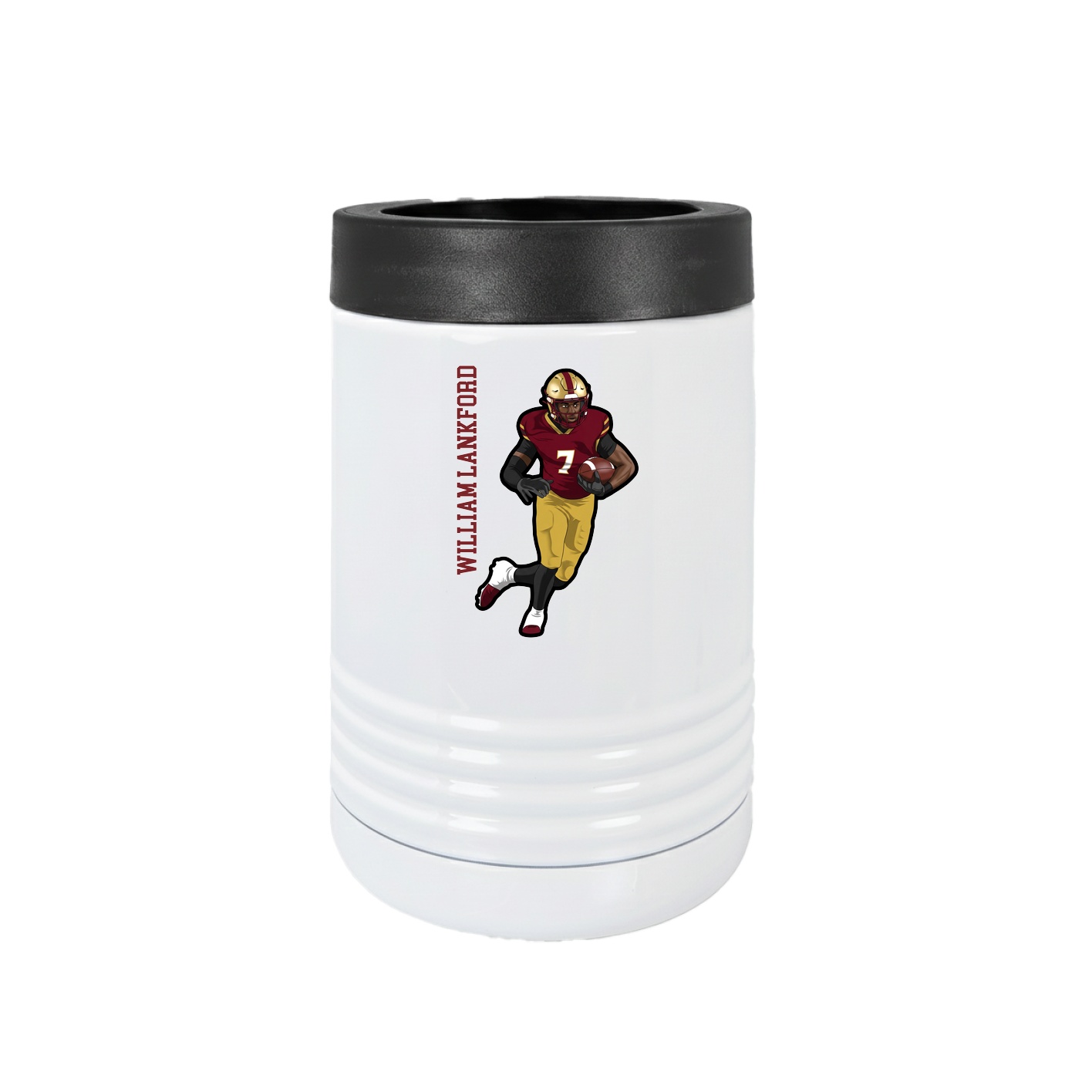 Beverage Holder — Name Vertical in White