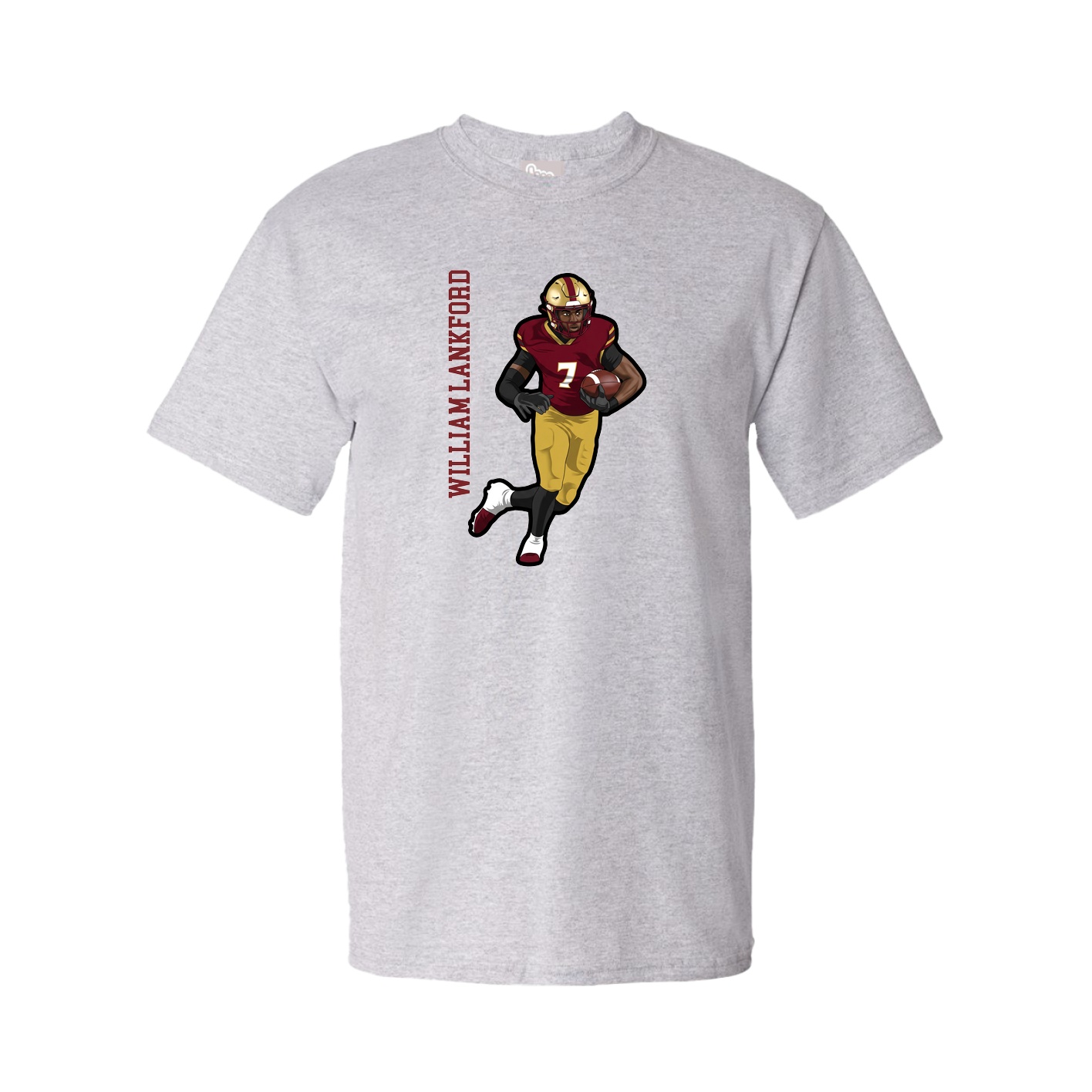Tee — Name Vertical in Grey