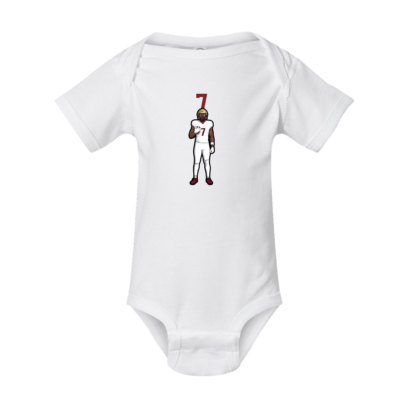 Baby Onesie — Number Top in White