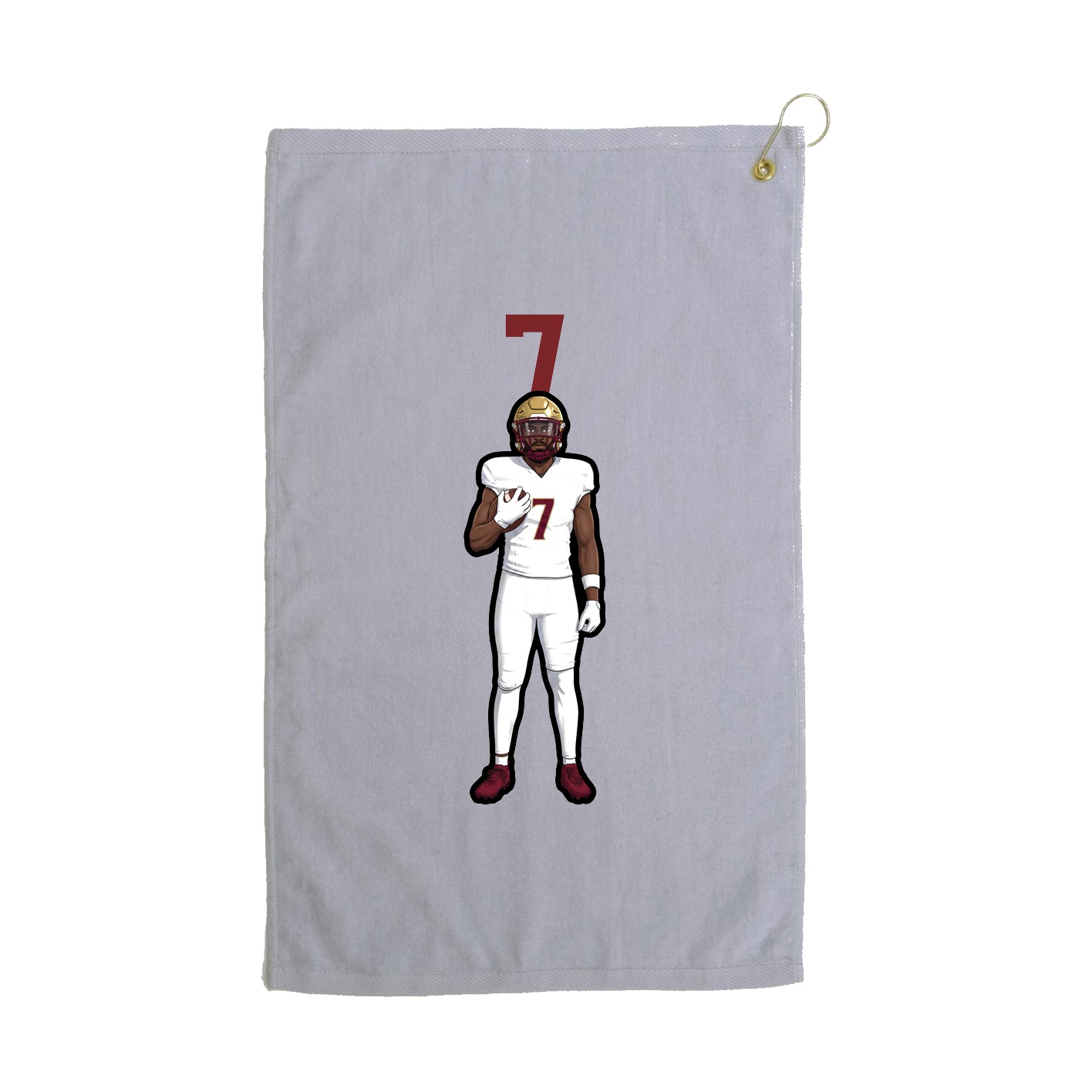 Golf Towel — Number Top in Grey