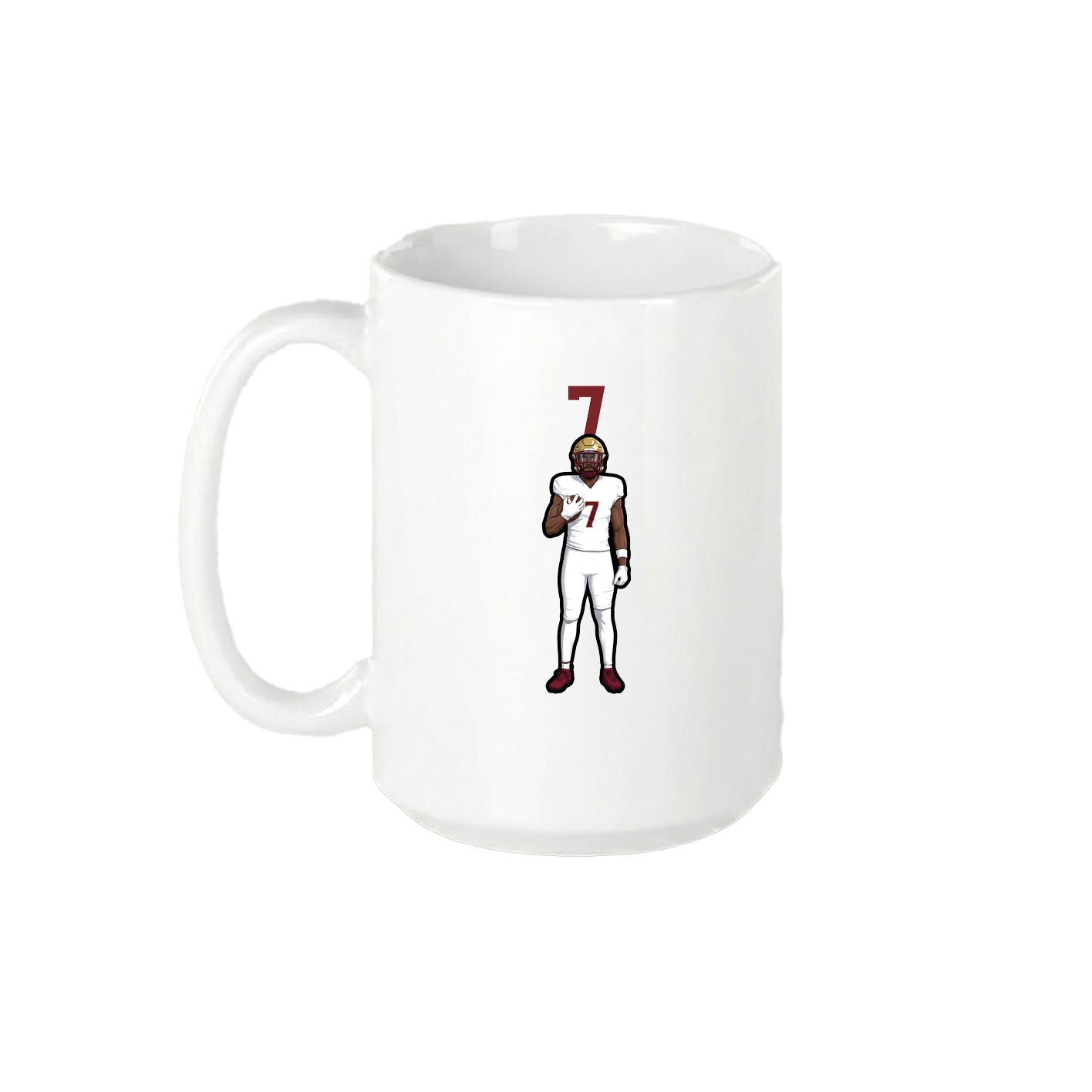 15oz Coffee Mug — Number Top in White