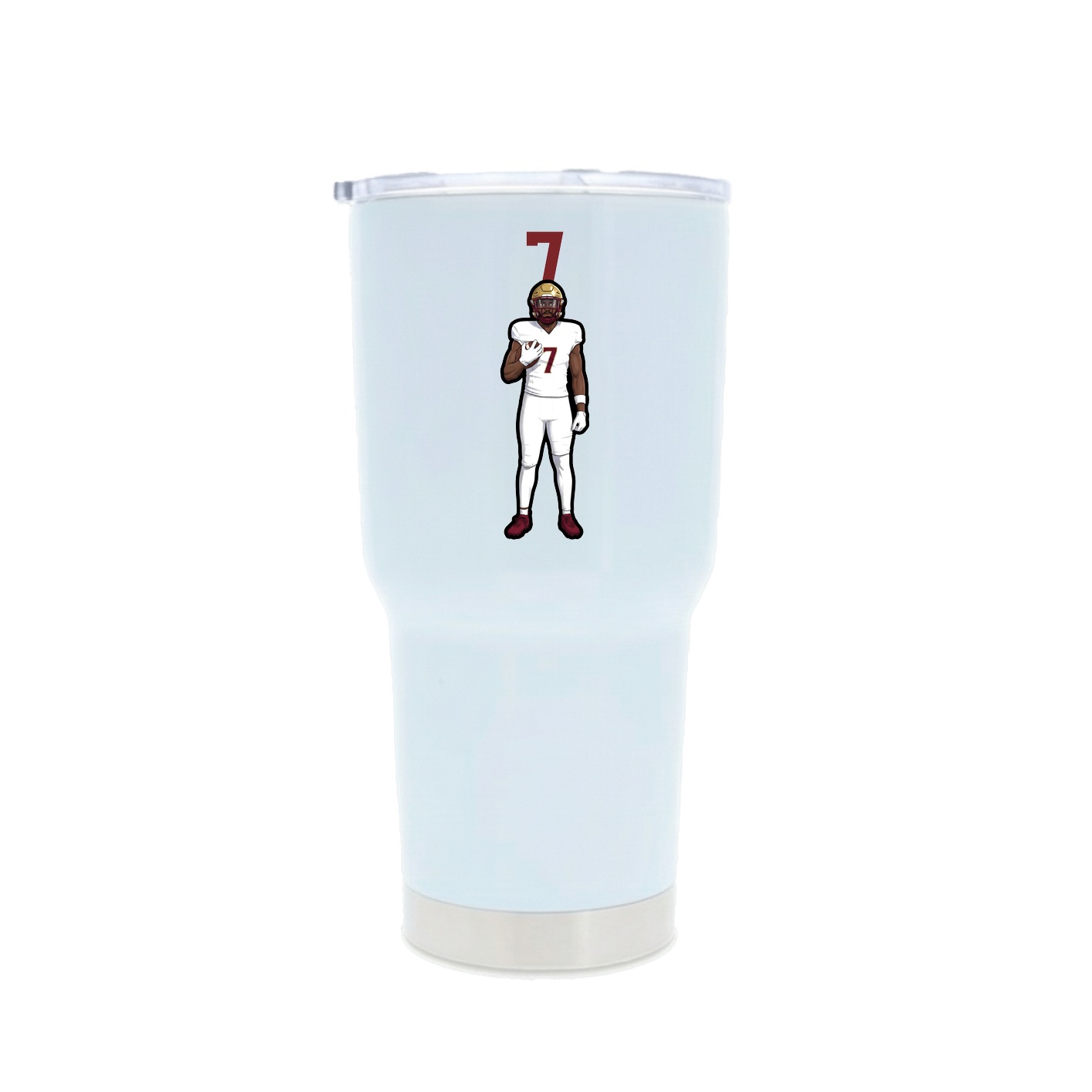 30oz Stainless Steel Tumbler — Number Top in White