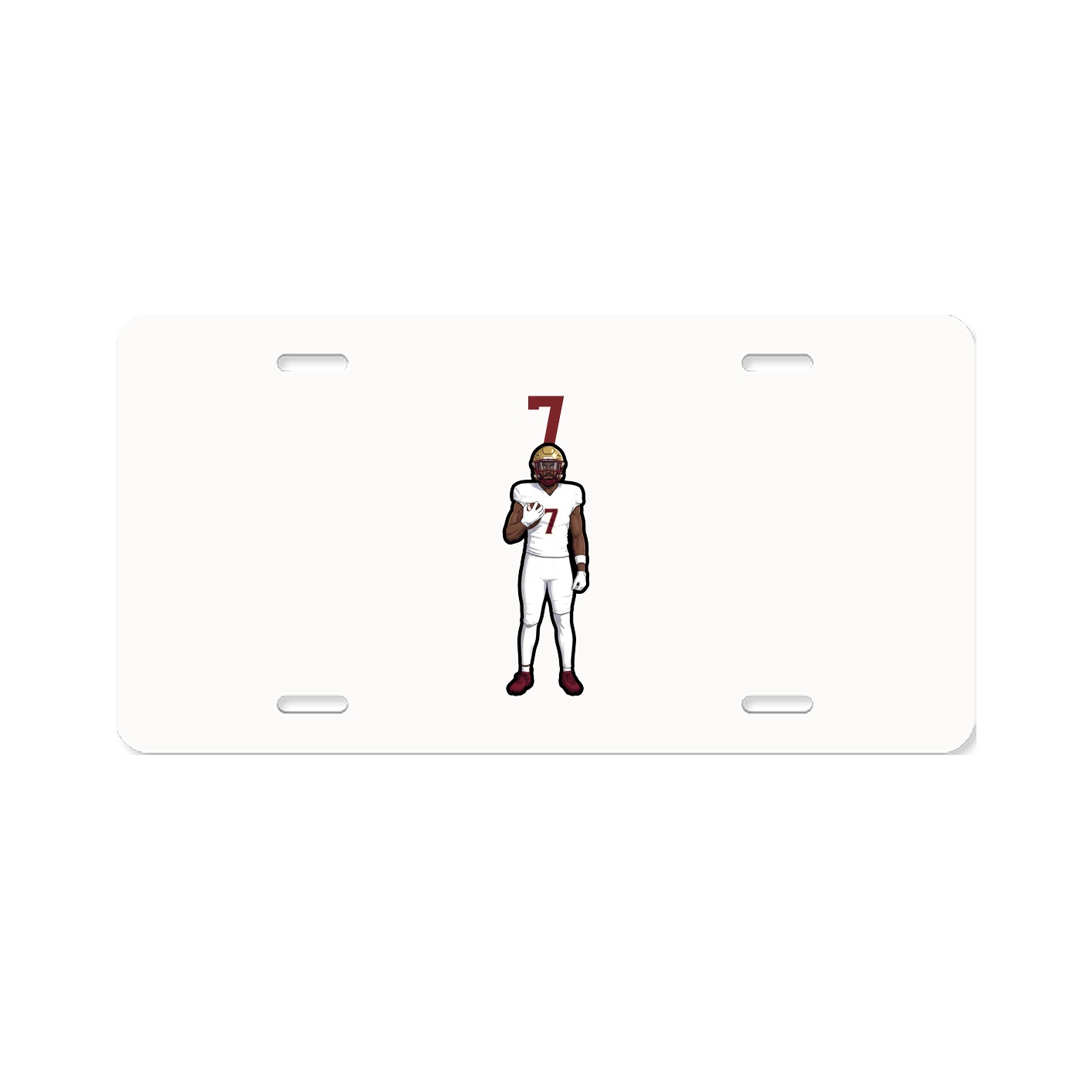License Plate — Number Top in Classic
