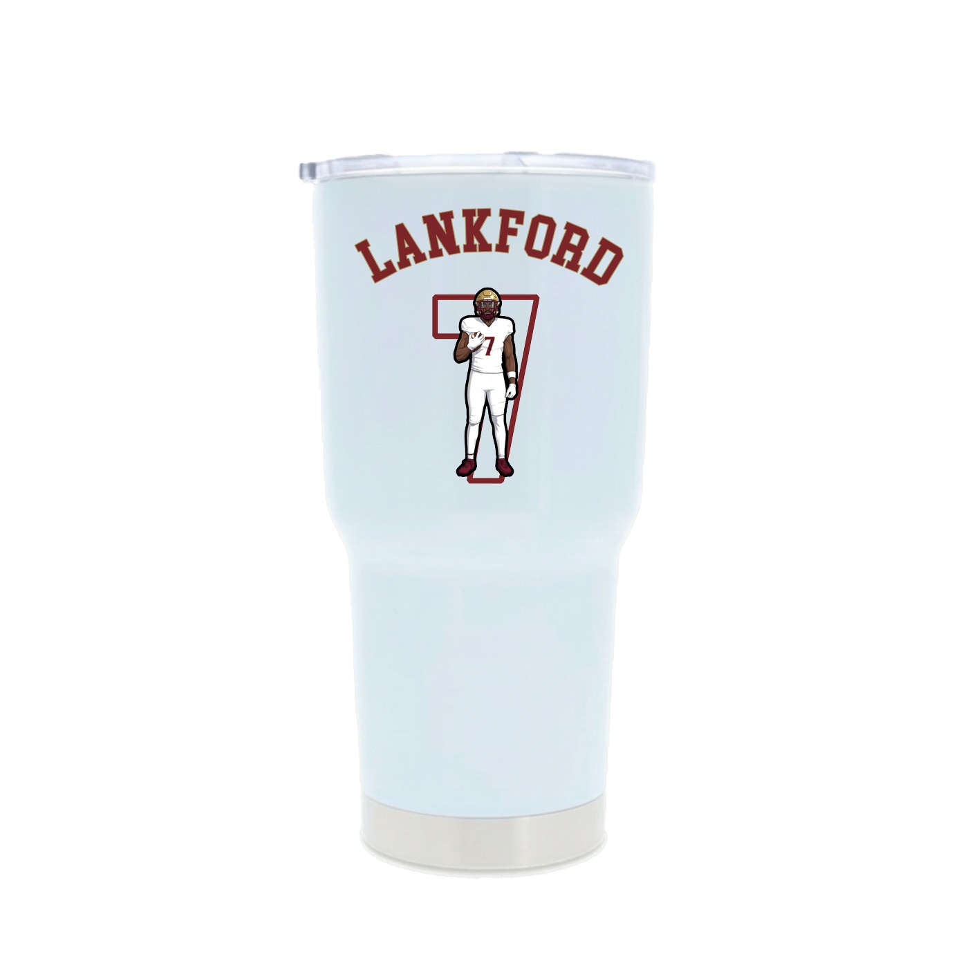 30oz Stainless Steel Tumbler — Shirsey Arch in White
