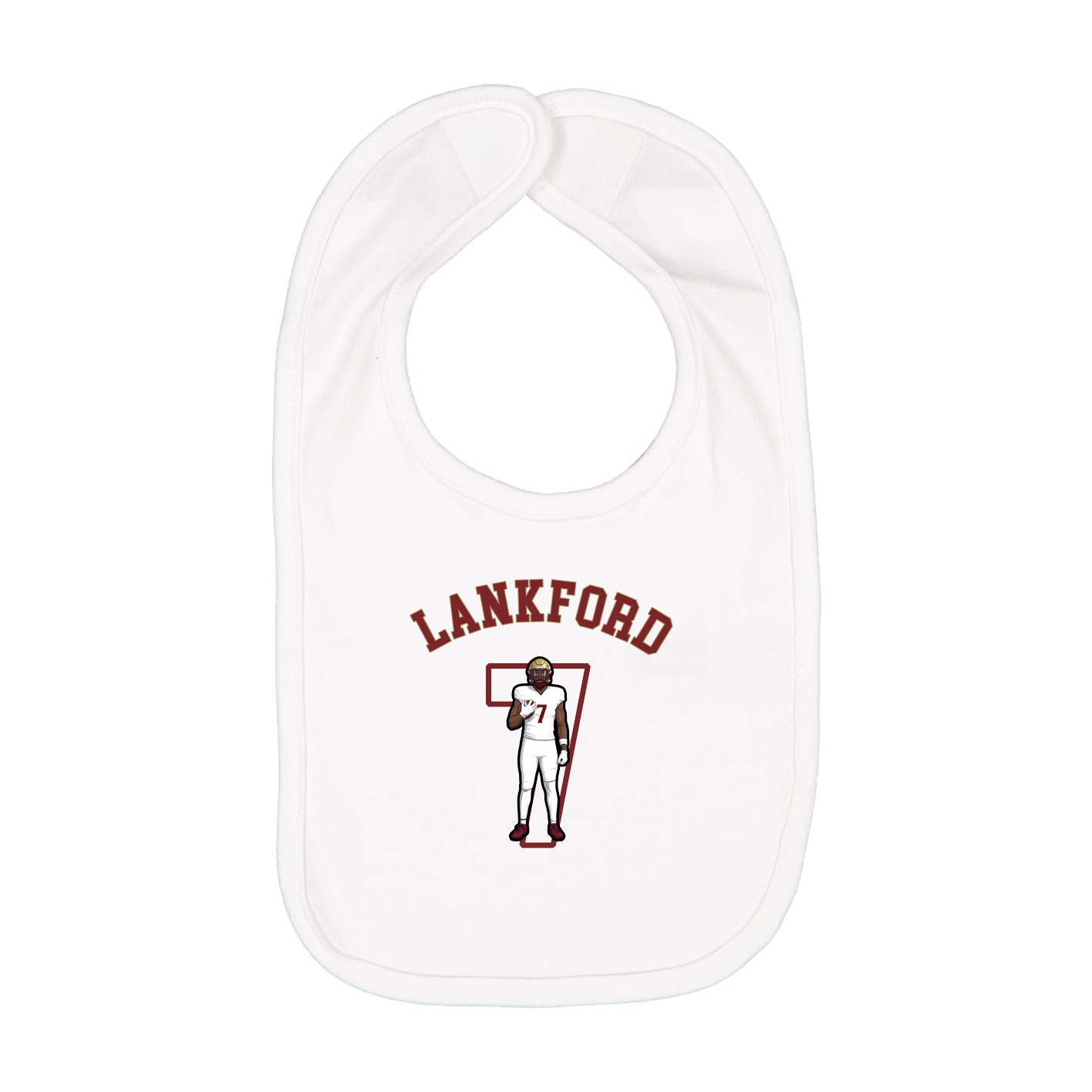Infant Bib — Shirsey Arch in White