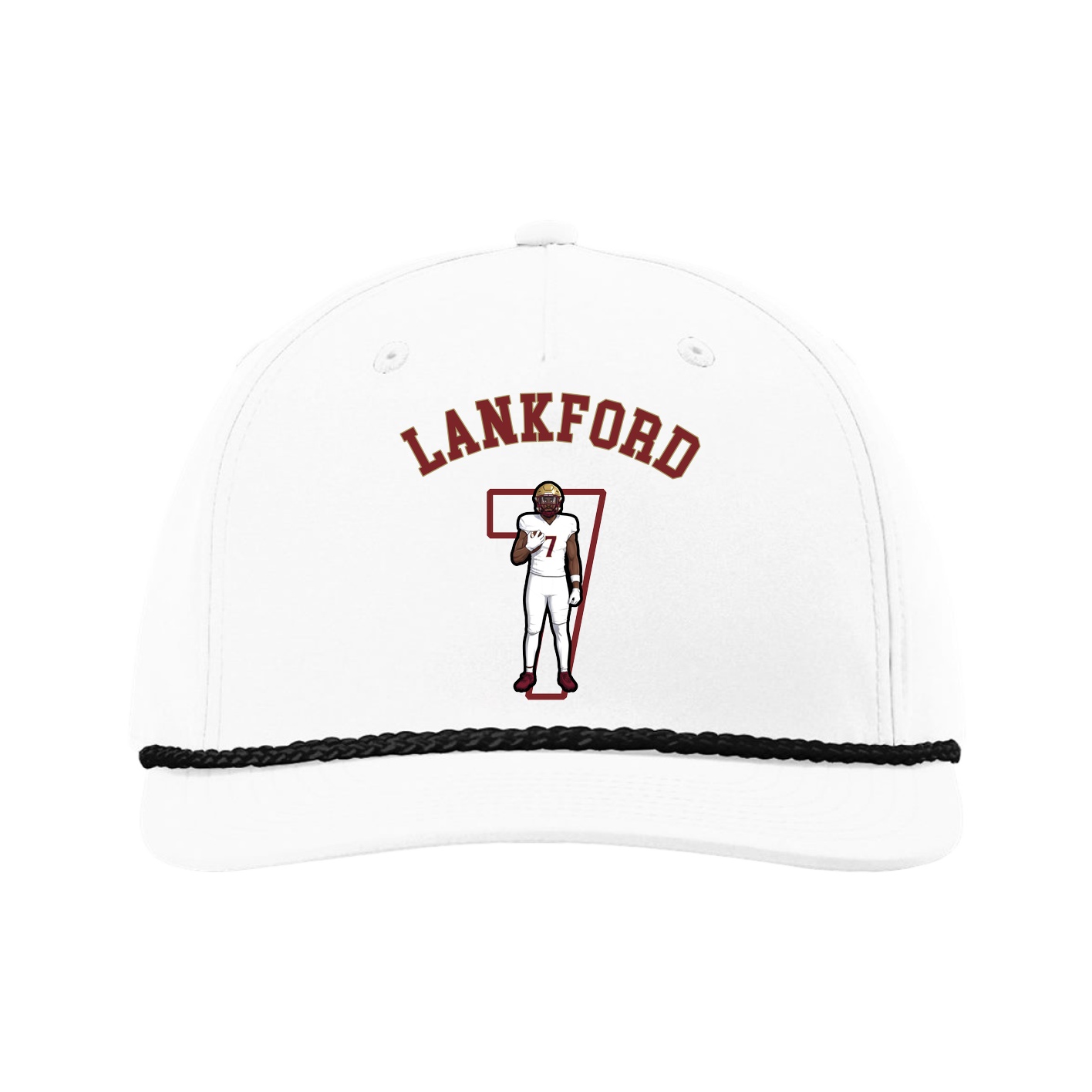 Five-Panel Classic Rope Cap — Shirsey Arch in White