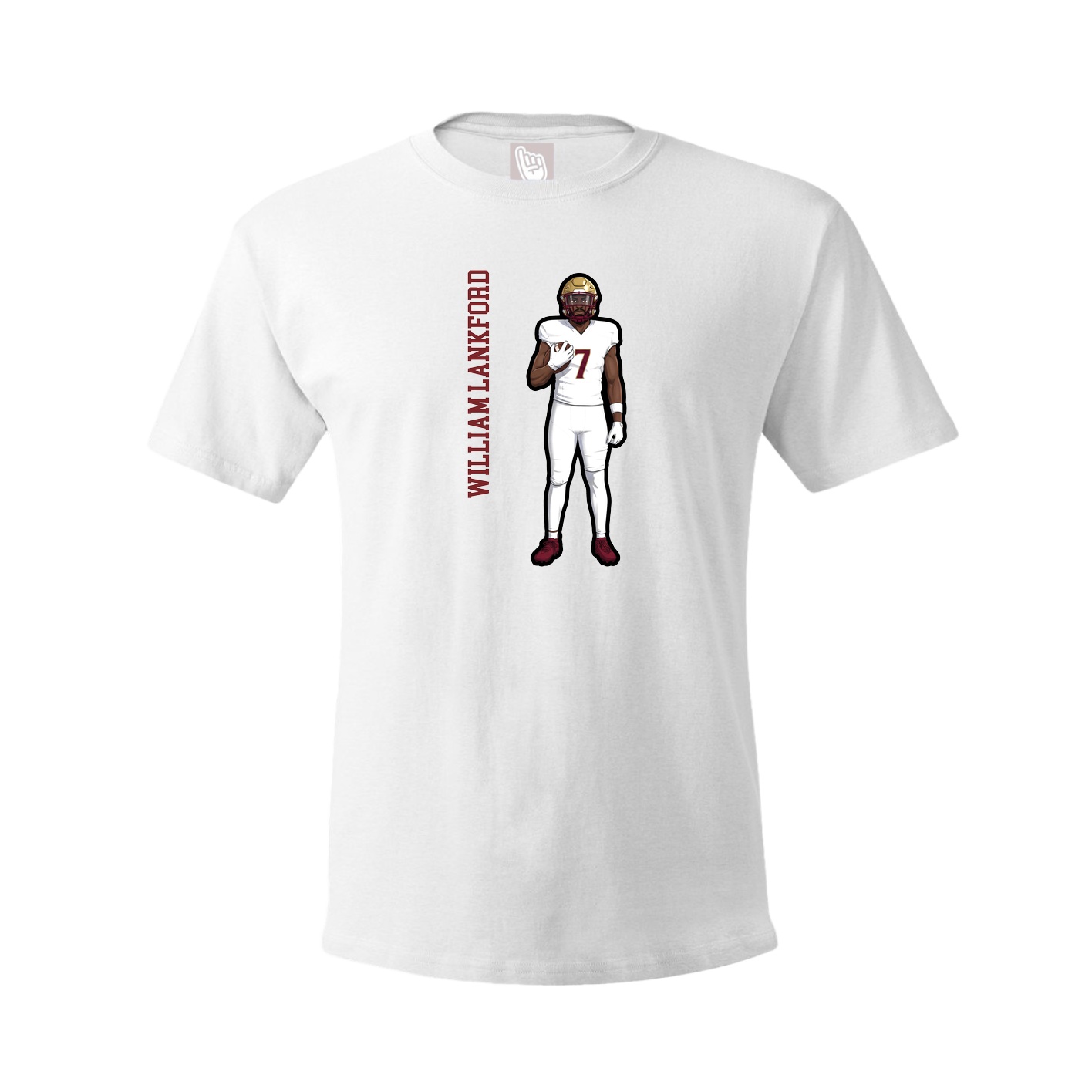 Tee — Name Vertical in White