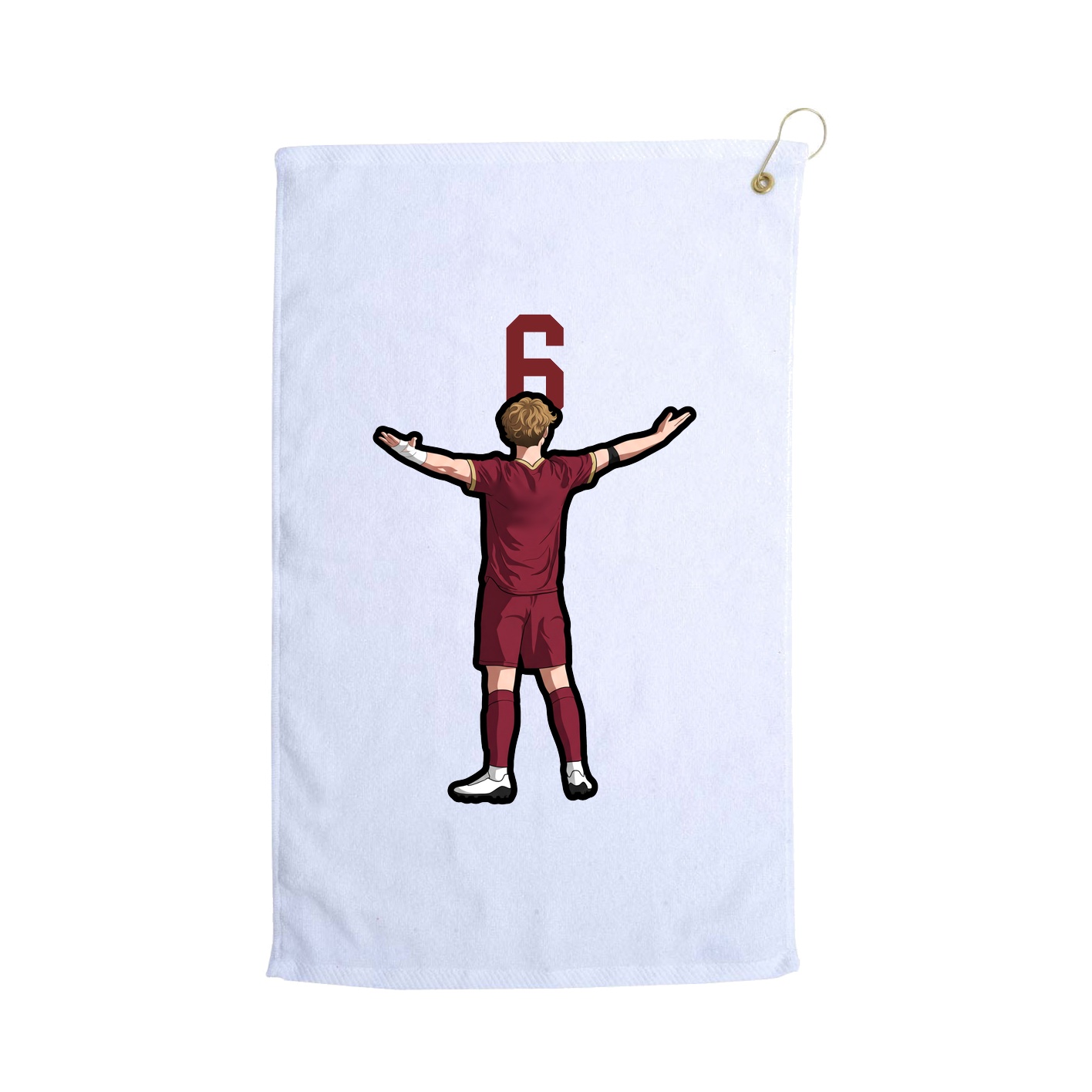 Golf Towel — Number Top in White