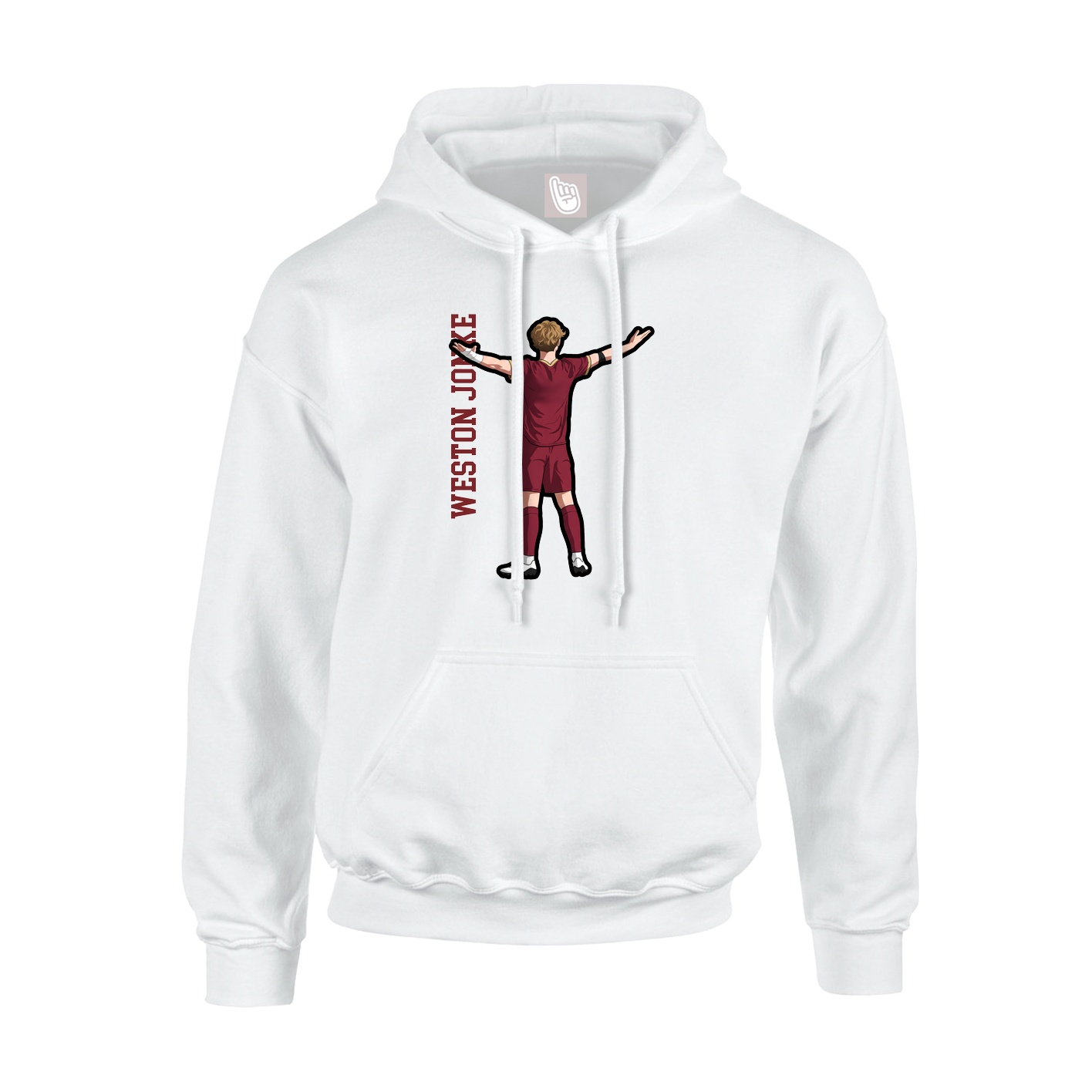 Hoodie — Name Vertical in White