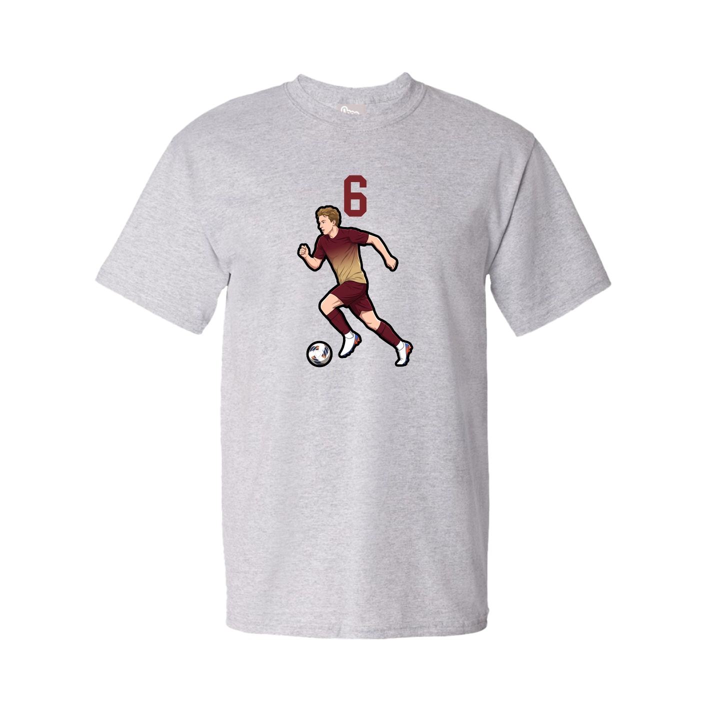 Youth Tee — Number Top in Grey