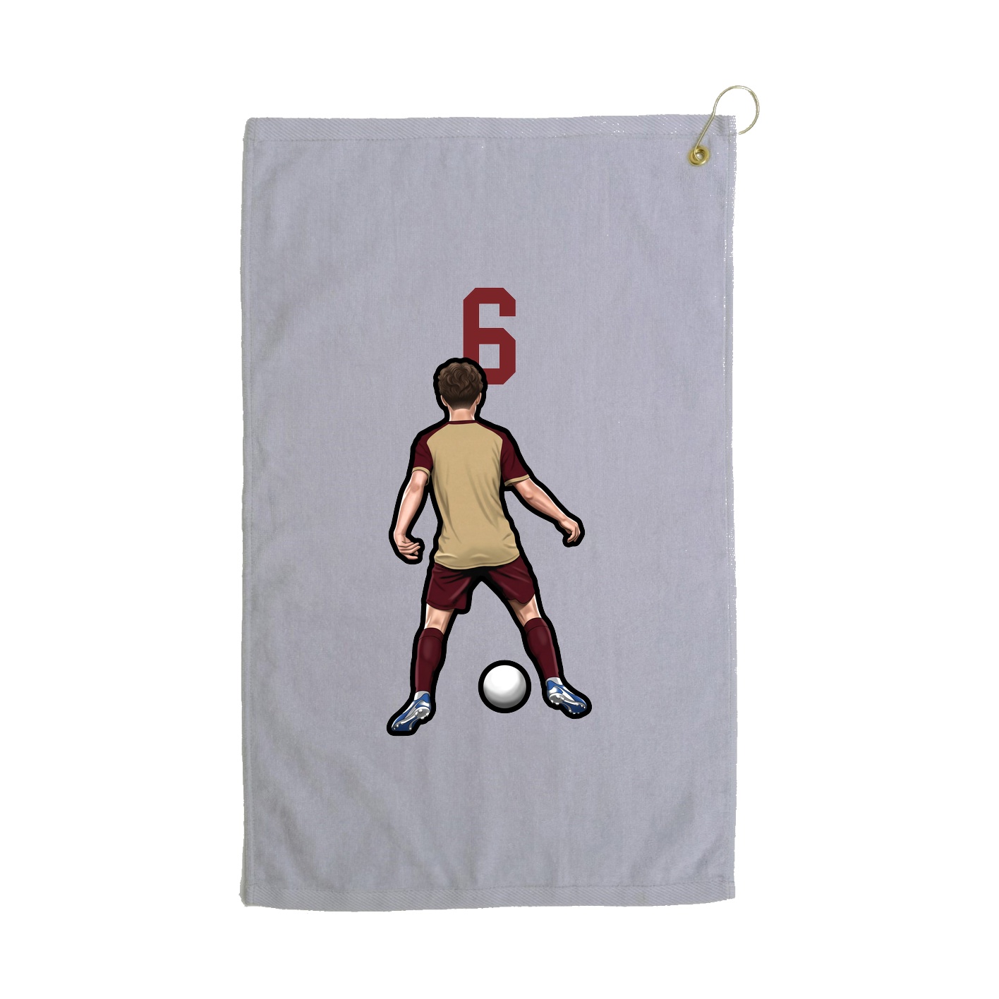 Golf Towel — Number Top in Grey