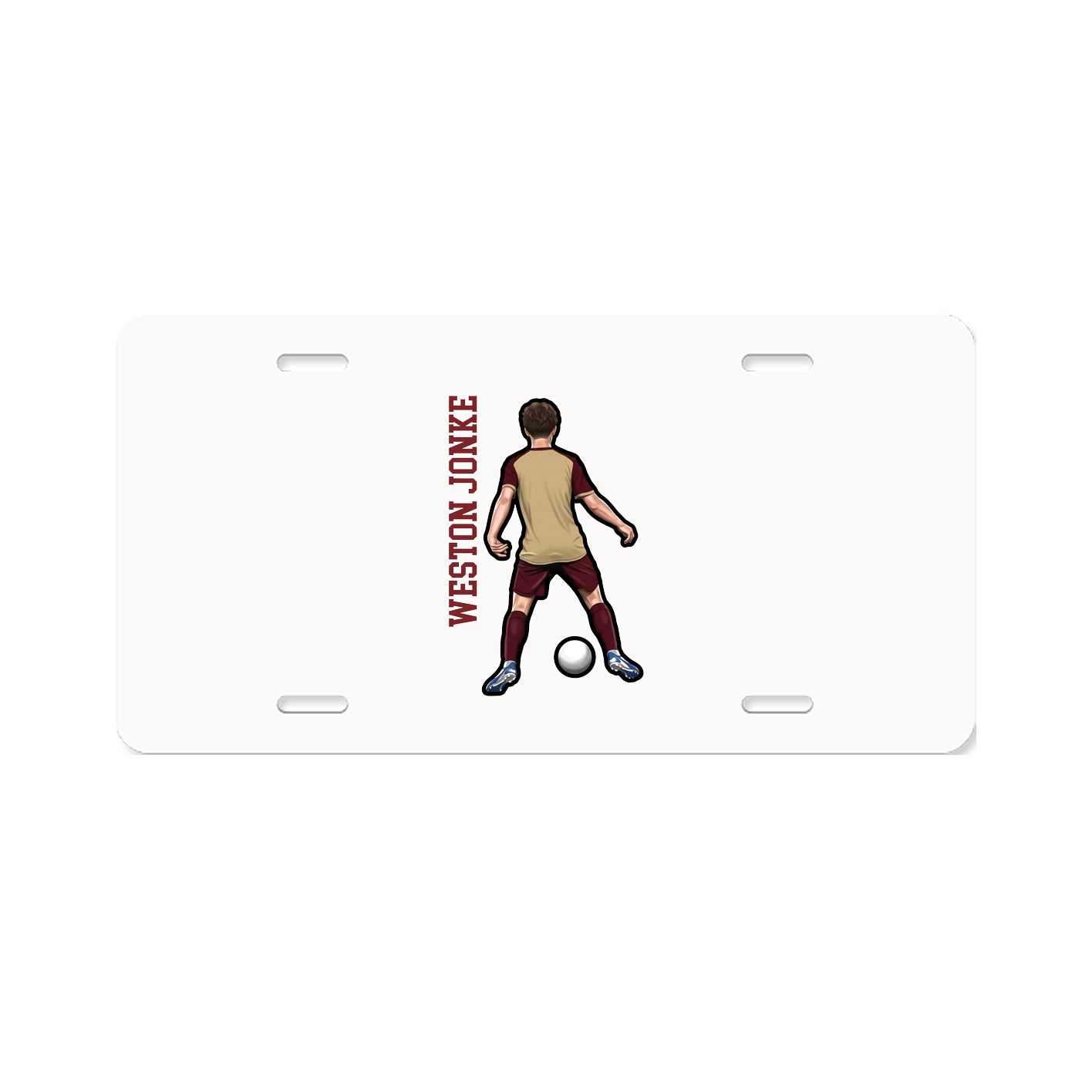 License Plate — Name Vertical in Classic