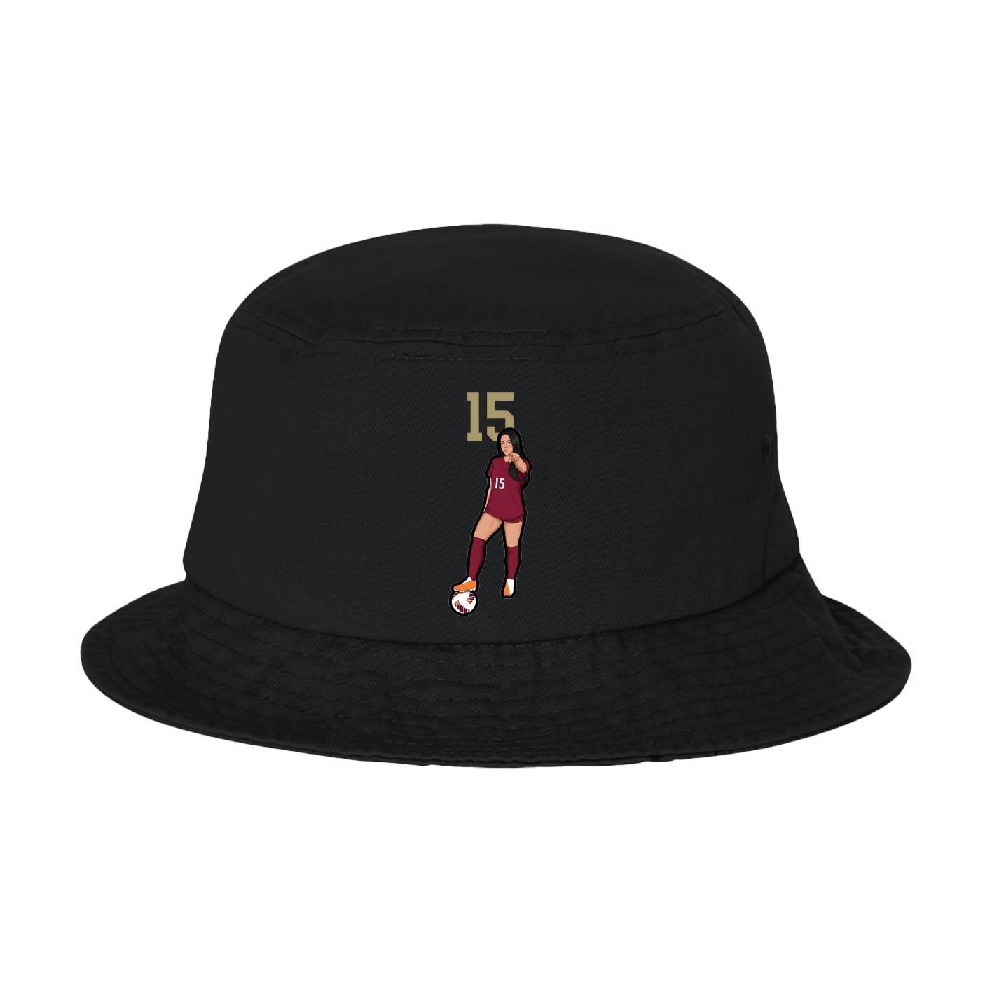 Bucket Cap — Number Top in Black