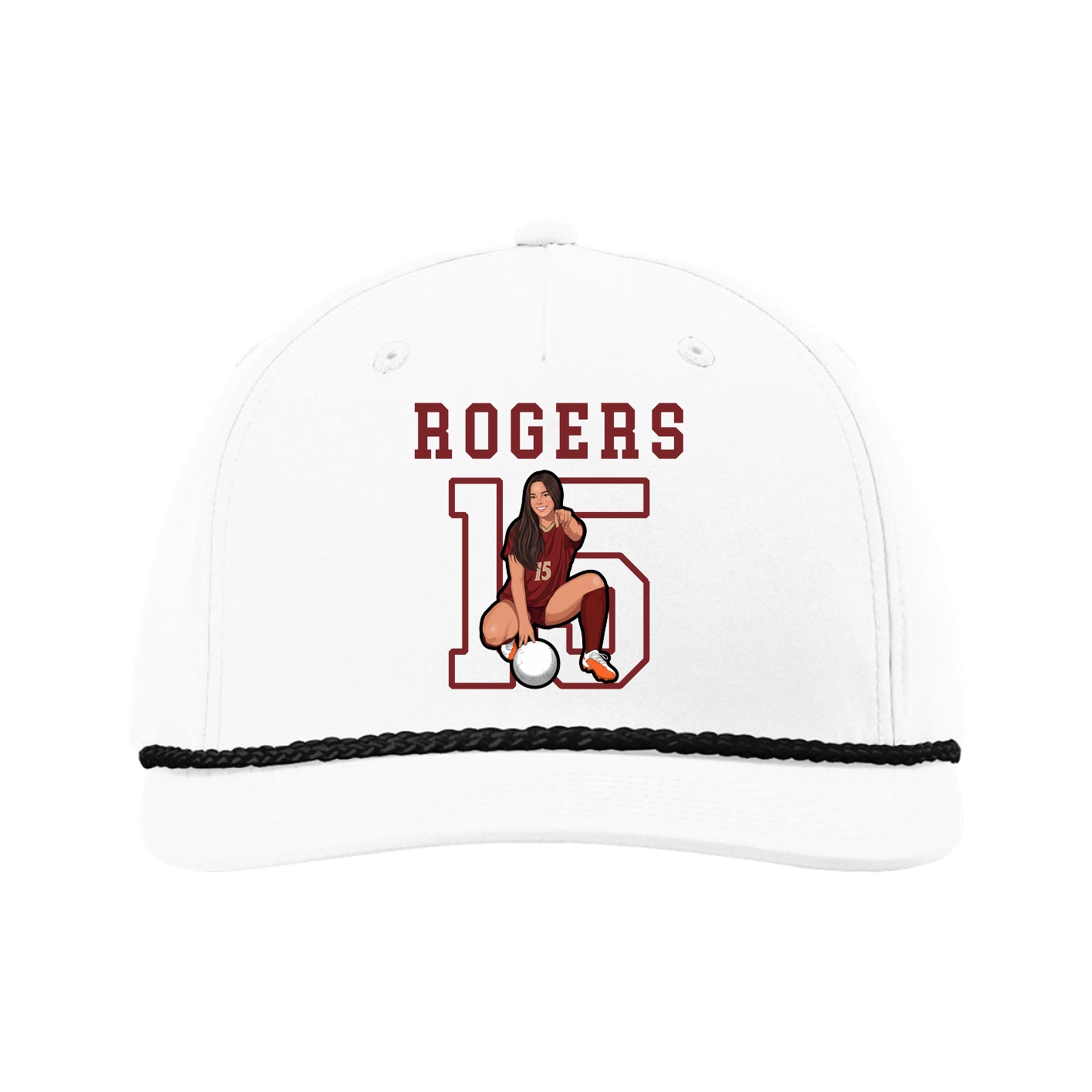 Five-Panel Classic Rope Cap — Shirsey in White