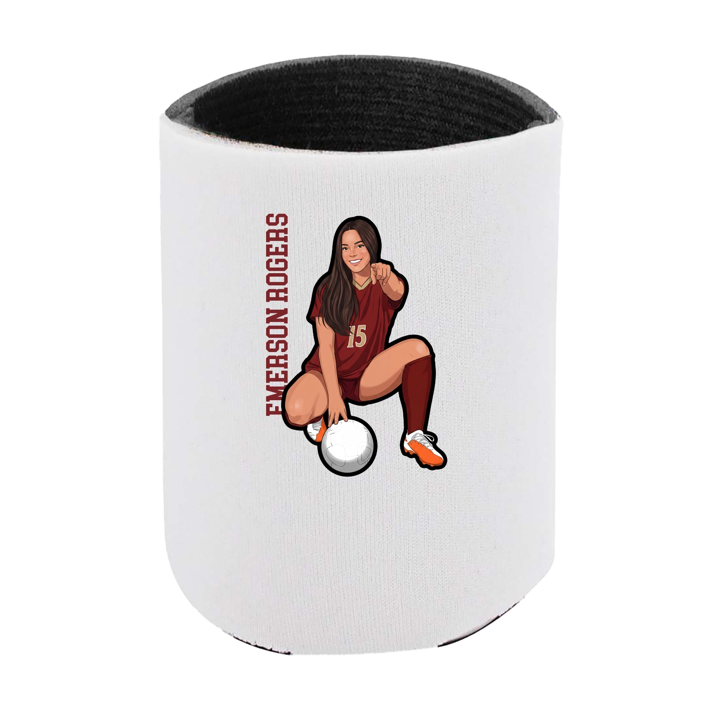 Can Holder — Name Vertical in White