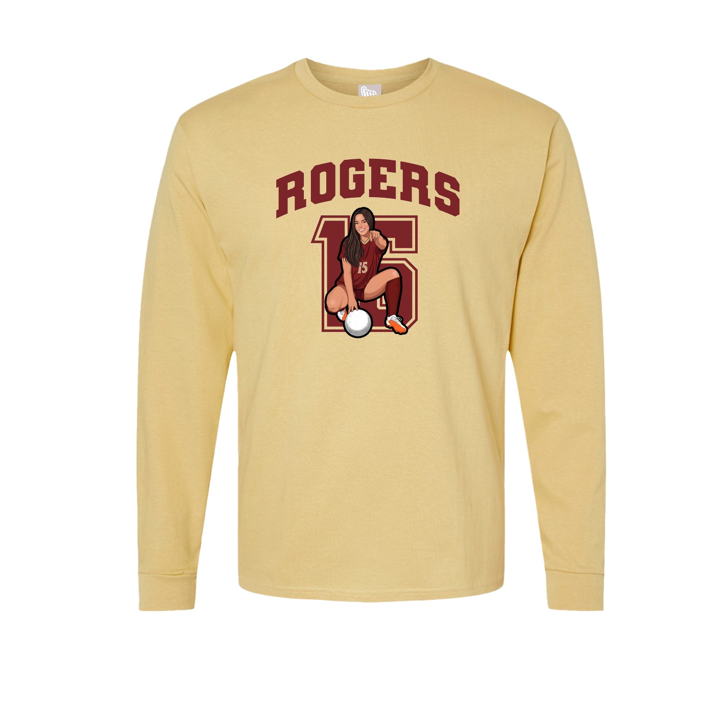 Long Sleeve Tee — Number in Vegas Gold