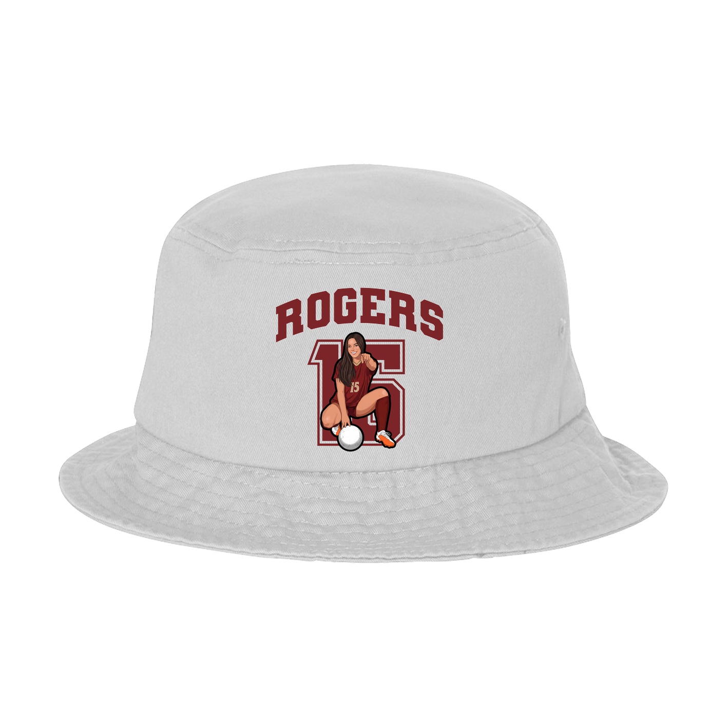 Bucket Cap — Number in White