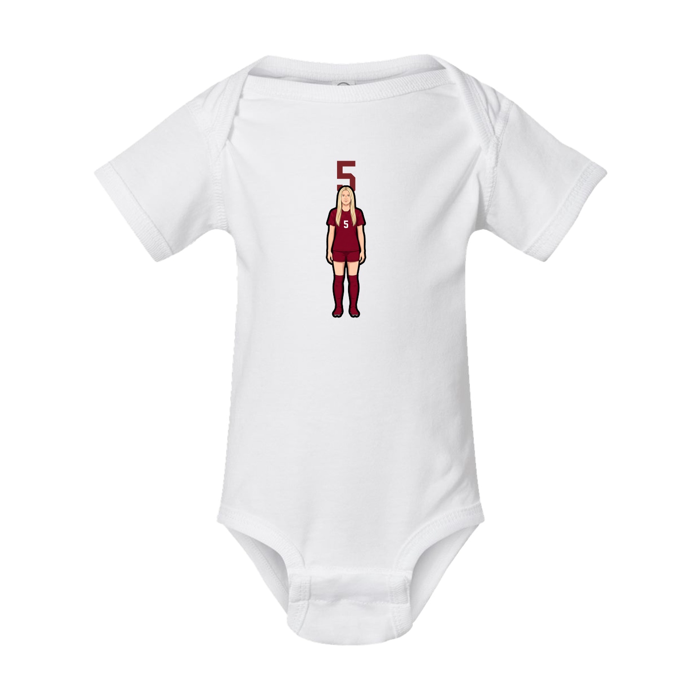 Baby Onesie — Number Top in White