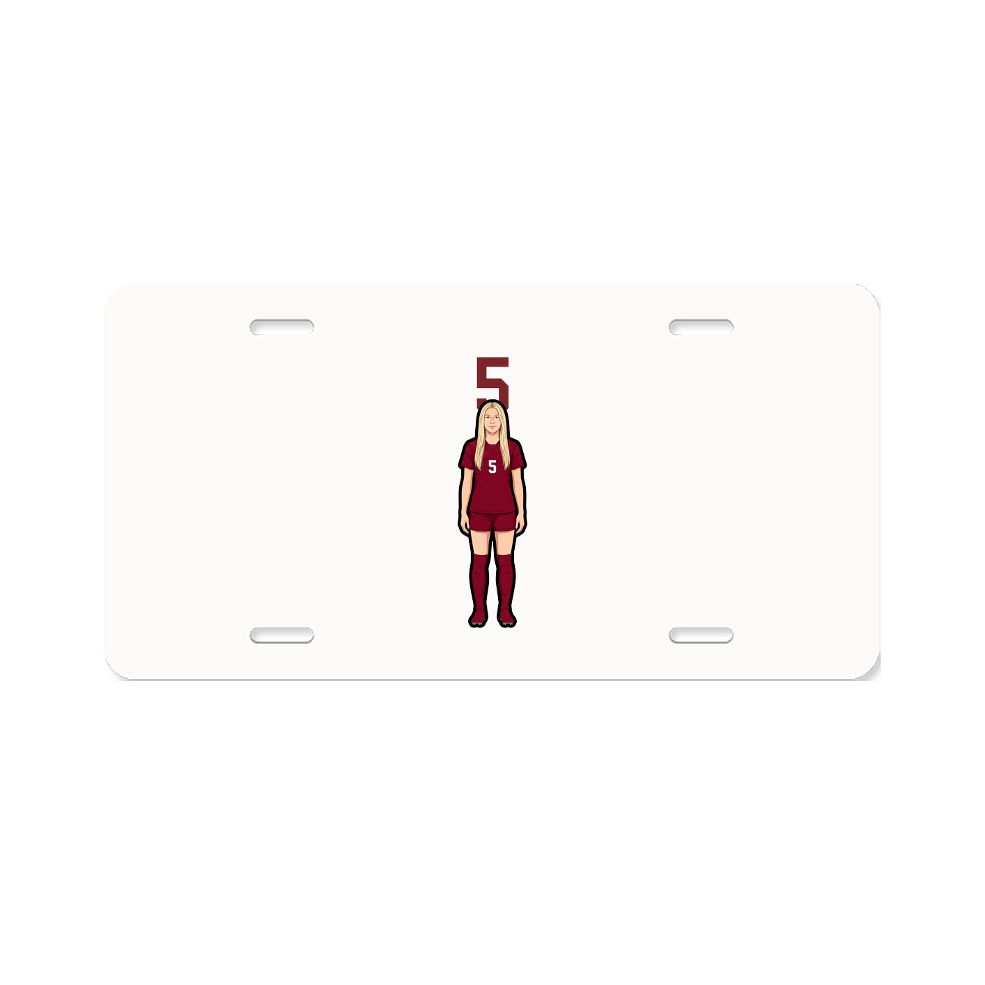 License Plate — Number Top in Classic