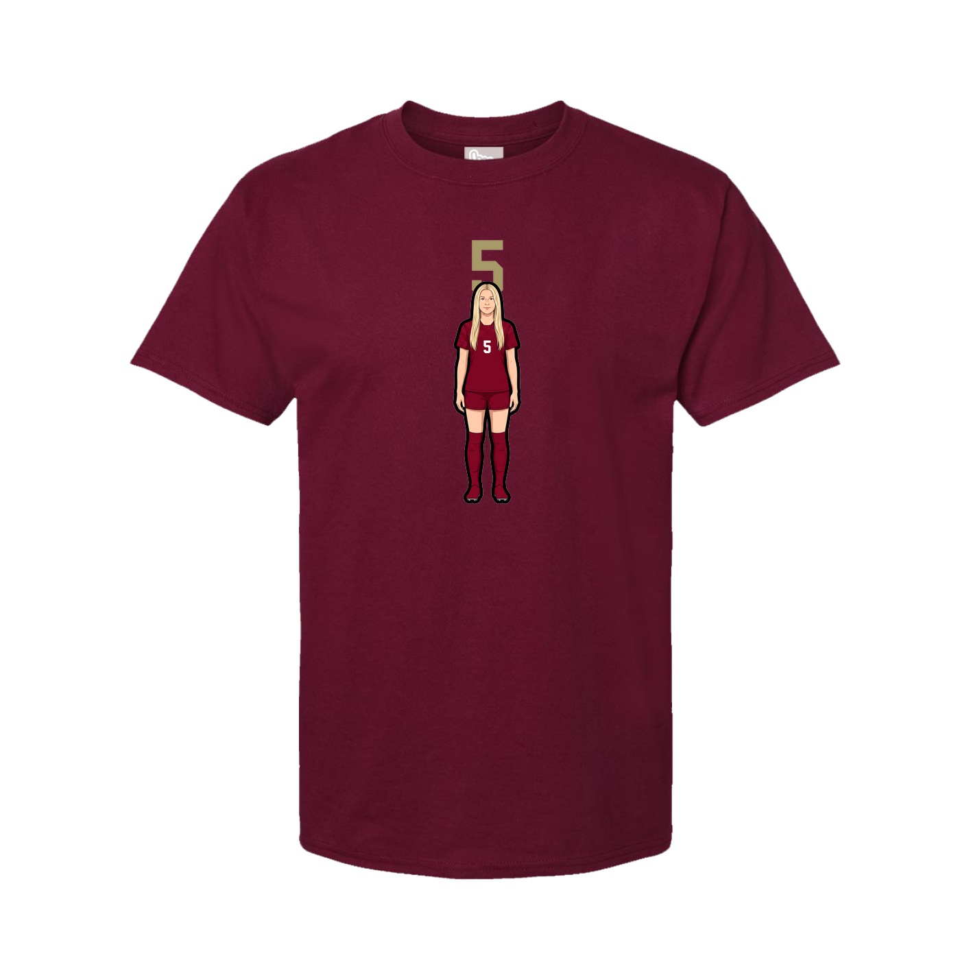 Tee — Number Top in Cardinal