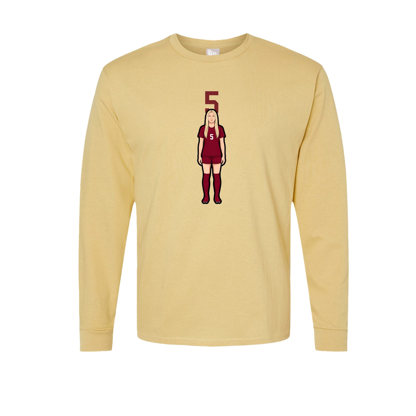 Long Sleeve Tee — Number Top in Vegas Gold