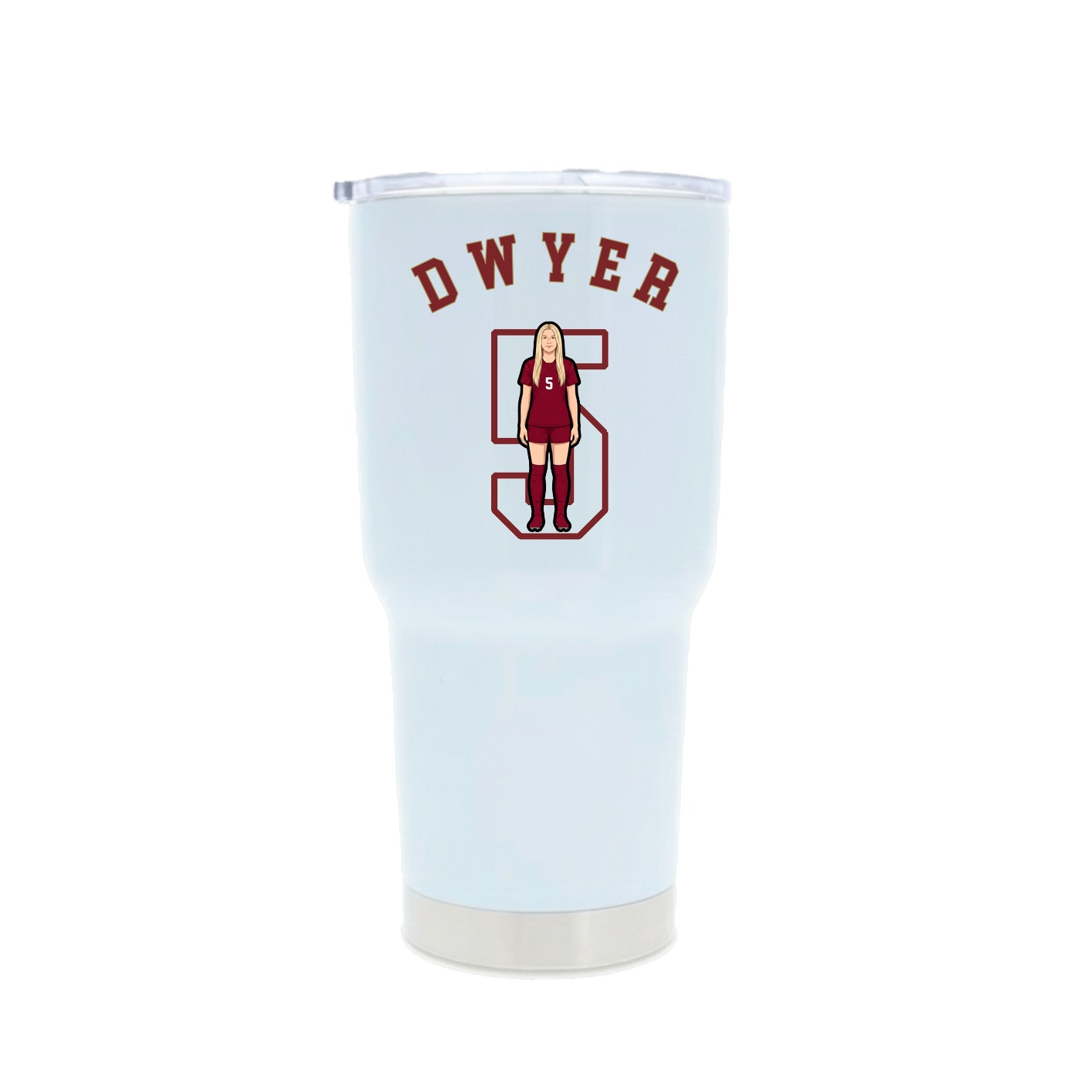 30oz Stainless Steel Tumbler — Shirsey Arch in White