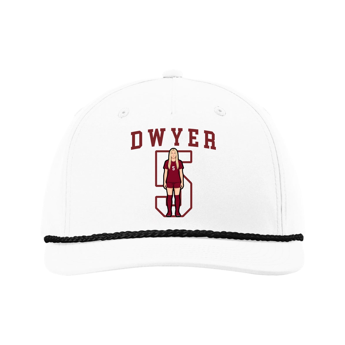 Five-Panel Classic Rope Cap — Shirsey in White