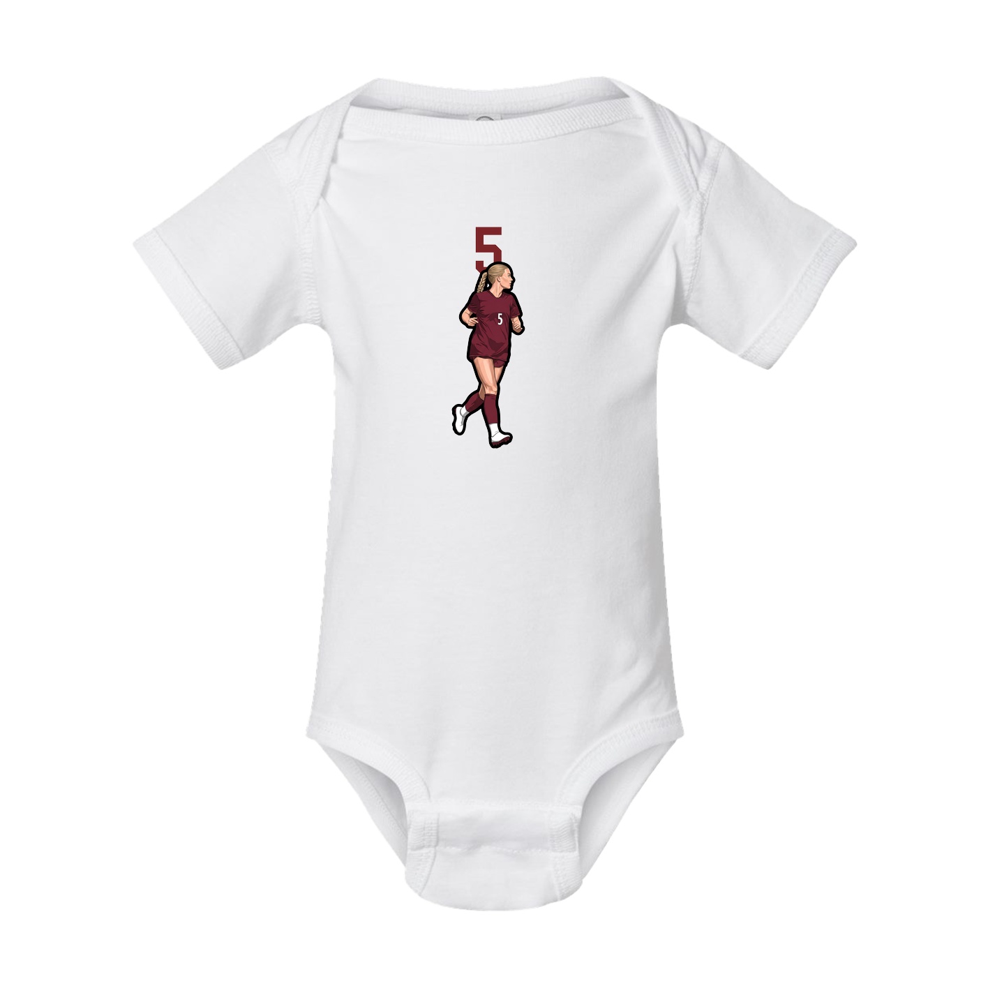 Baby Onesie — Number Top in White