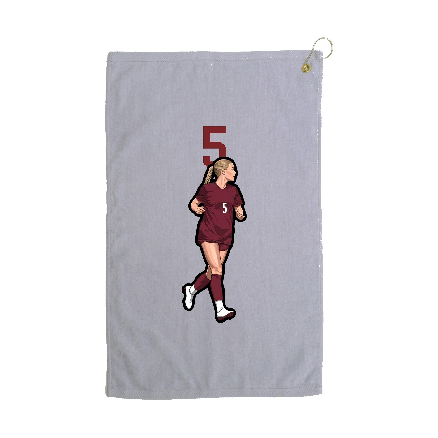 Golf Towel — Number Top in Grey