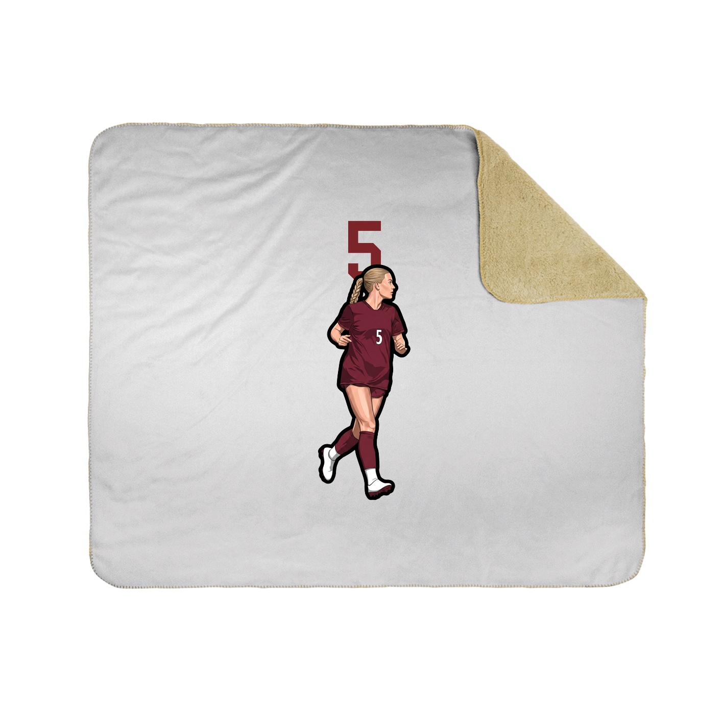 Throw Blanket — Number Top in White