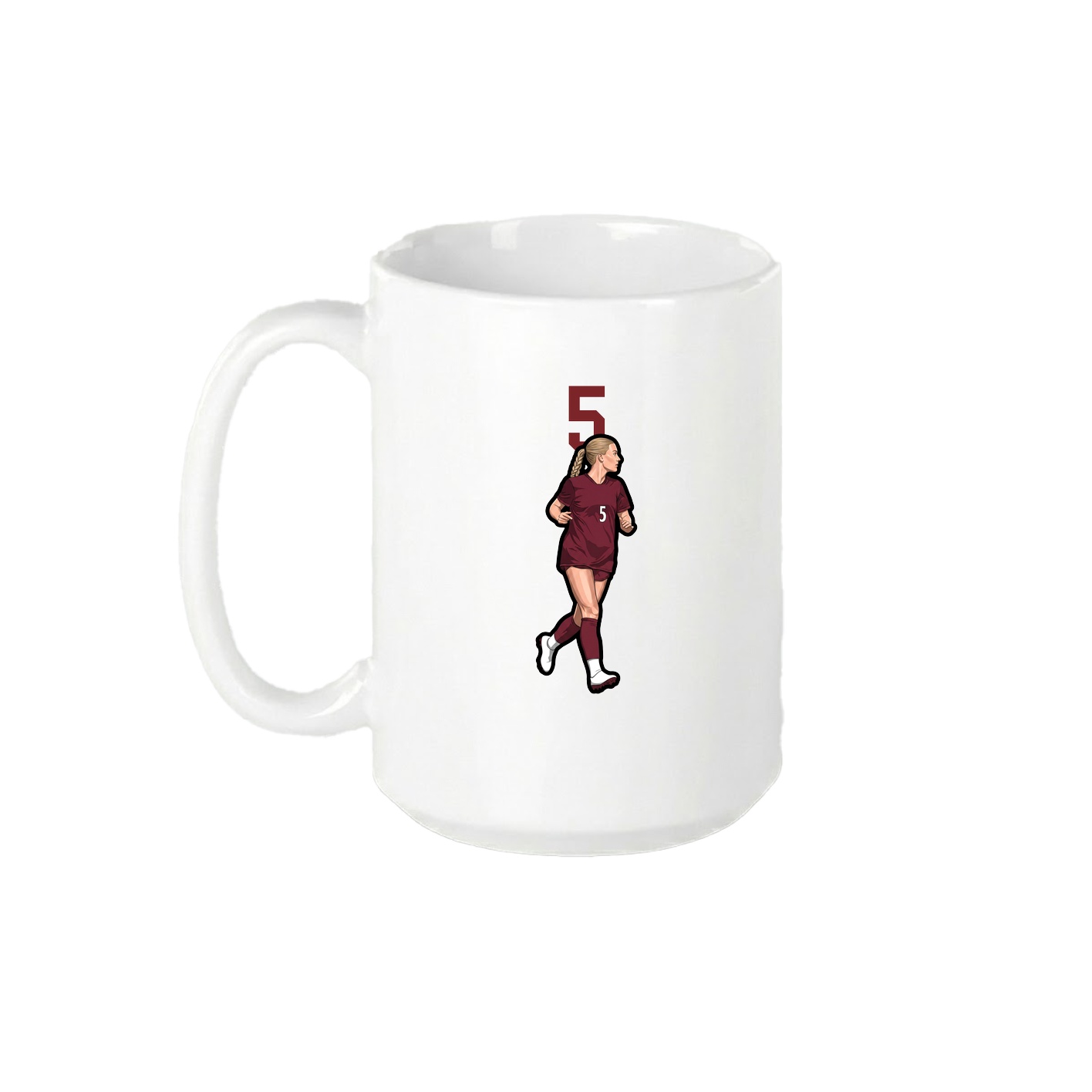 15oz Coffee Mug — Number Top in White