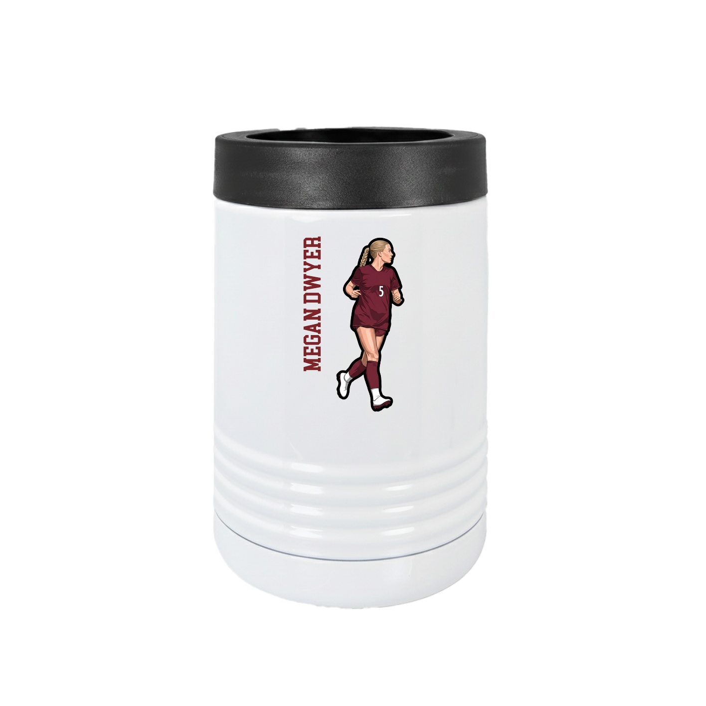 Beverage Holder — Name Vertical in White