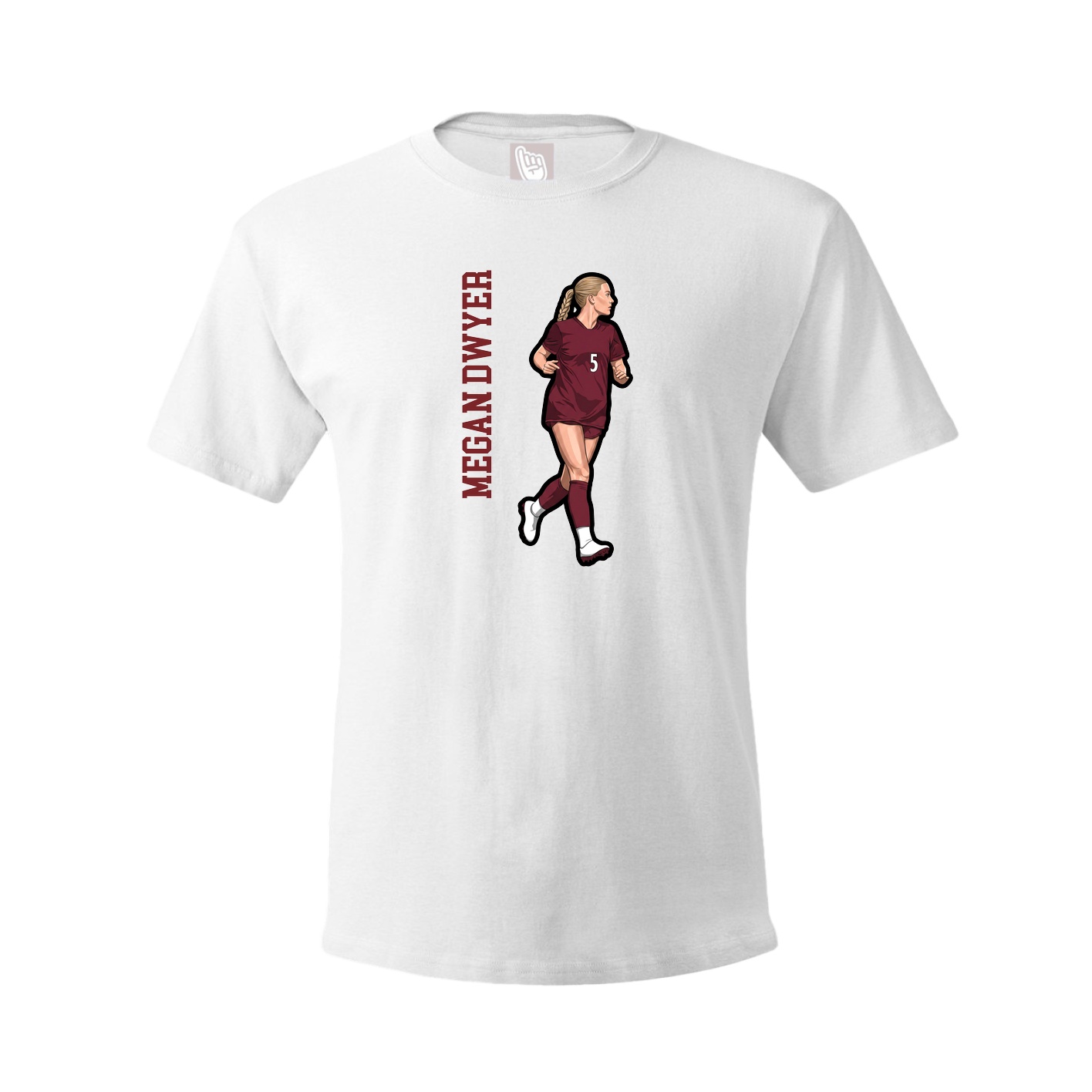 Tee — Name Vertical in White