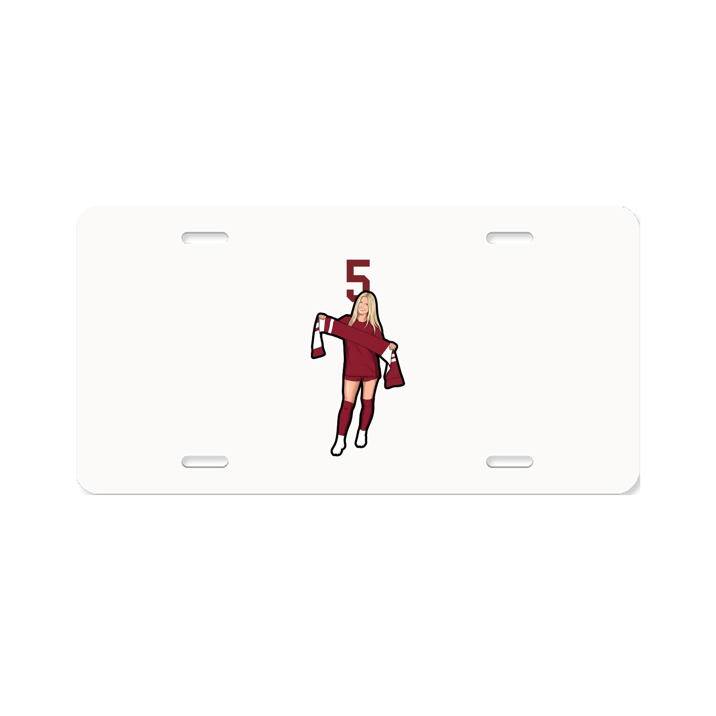 License Plate — Number Top in Classic