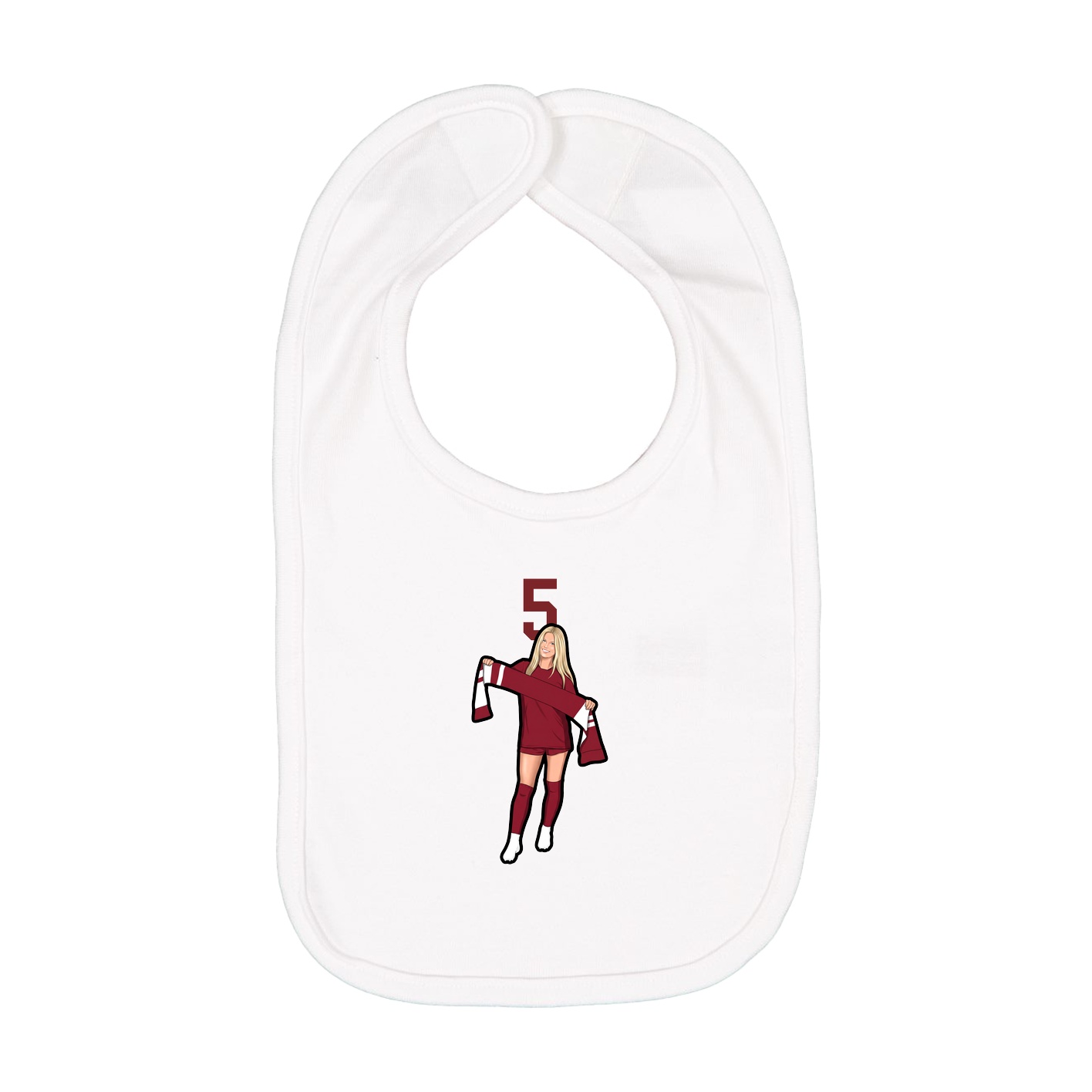 Infant Bib — Number Top in White