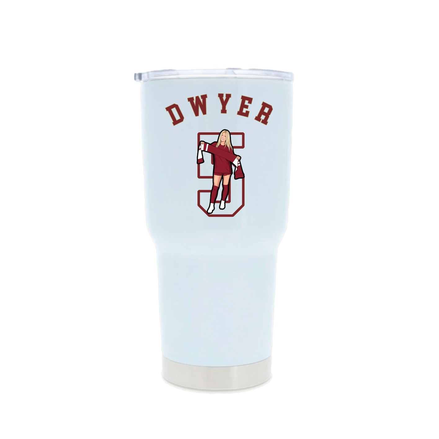 30oz Stainless Steel Tumbler — Shirsey Arch in White