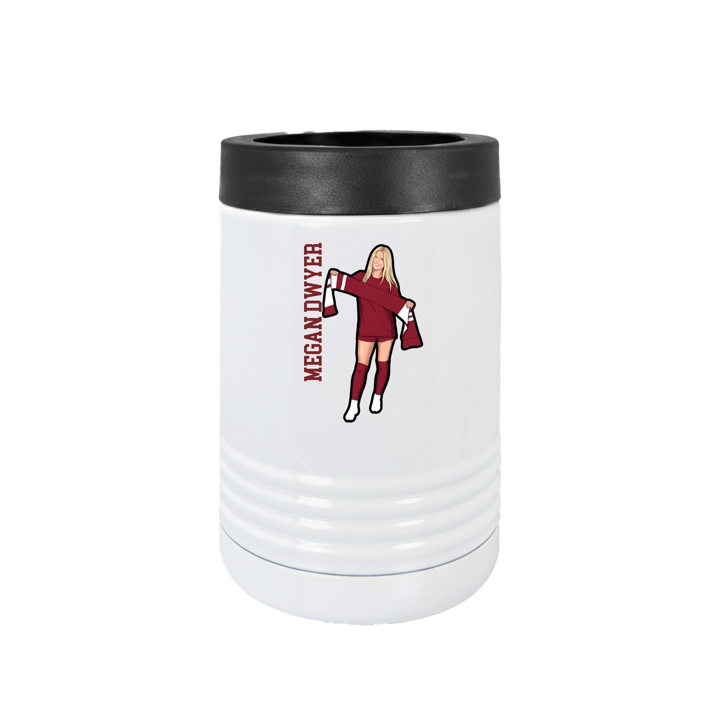 Beverage Holder — Name Vertical in White