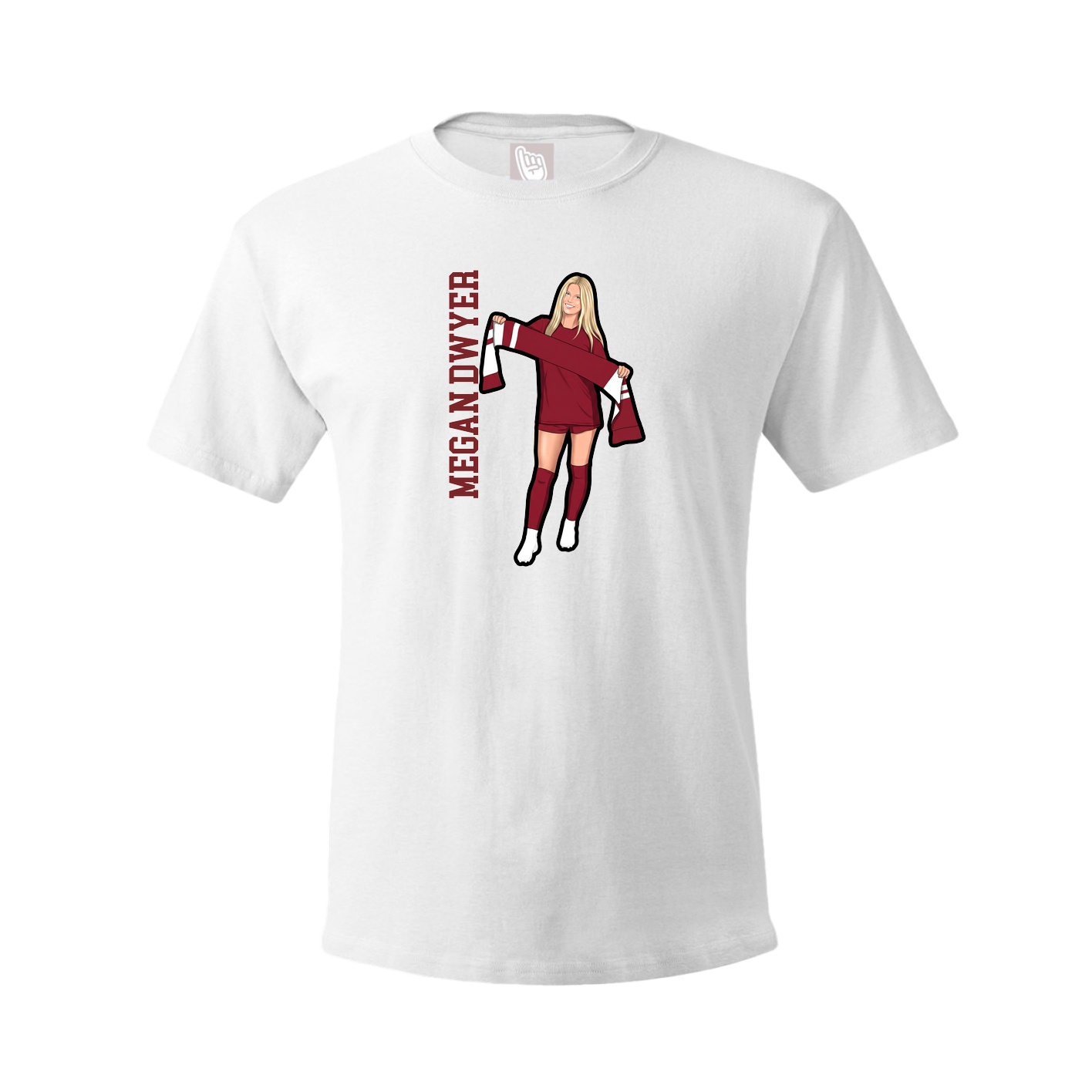Youth Tee — Name Vertical in White