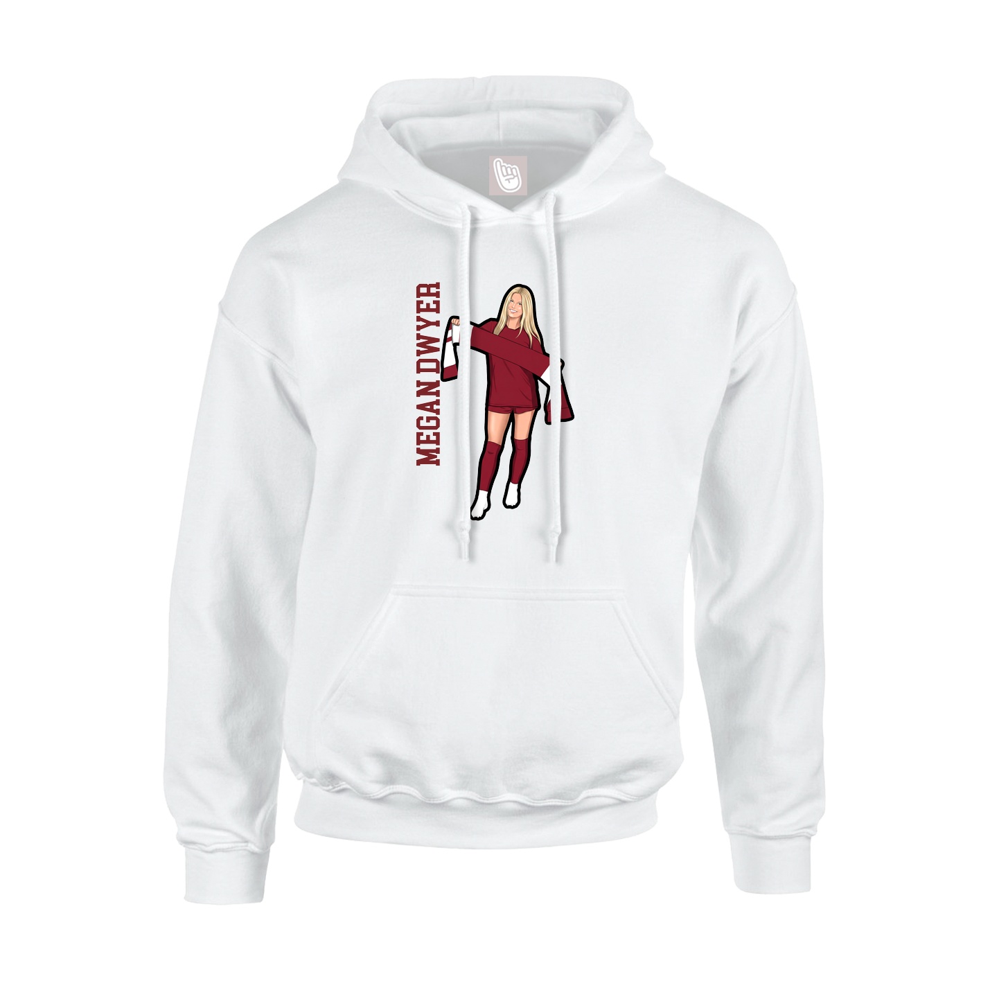 Youth Hoodie — Name Vertical in White