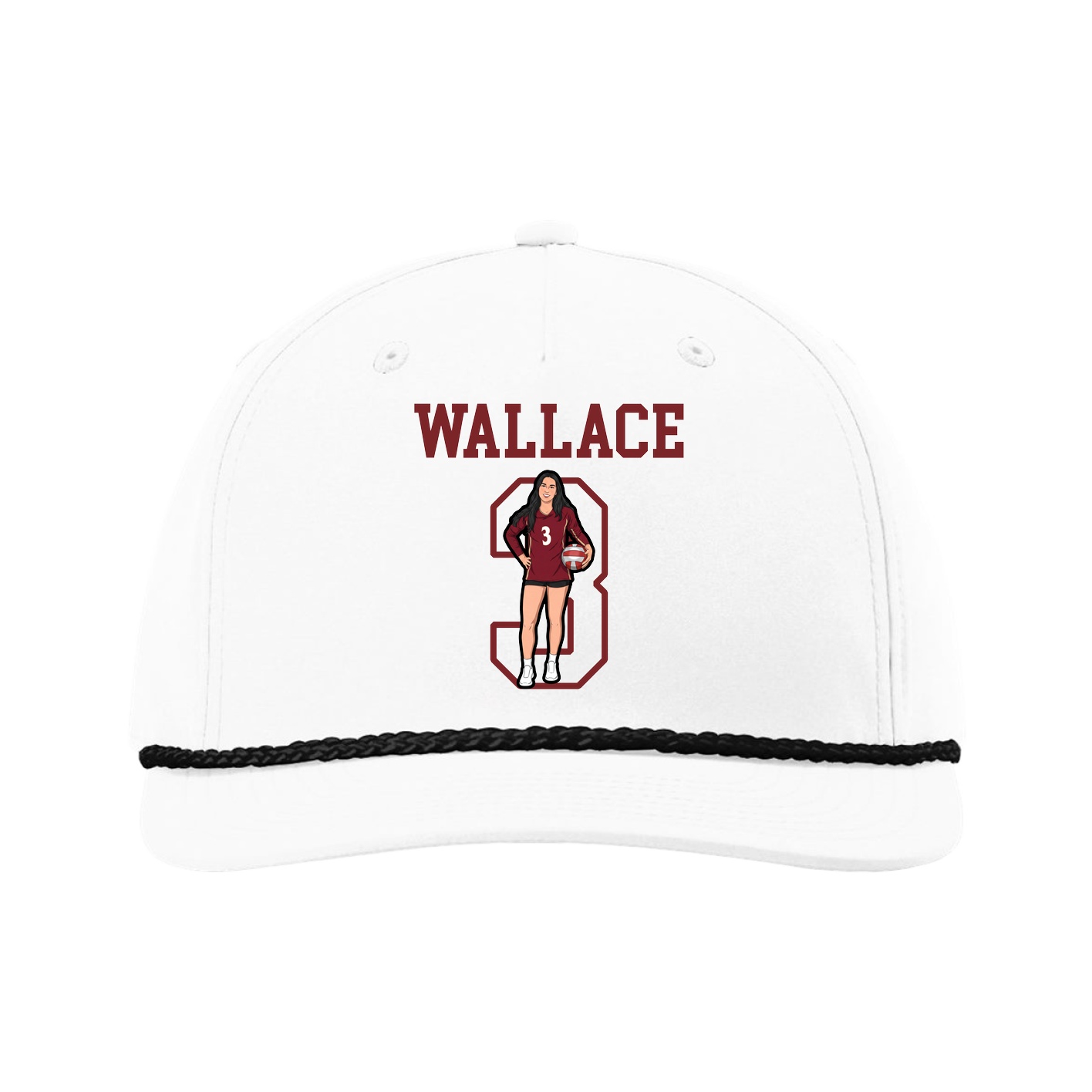 Five-Panel Classic Rope Cap — Shirsey in White