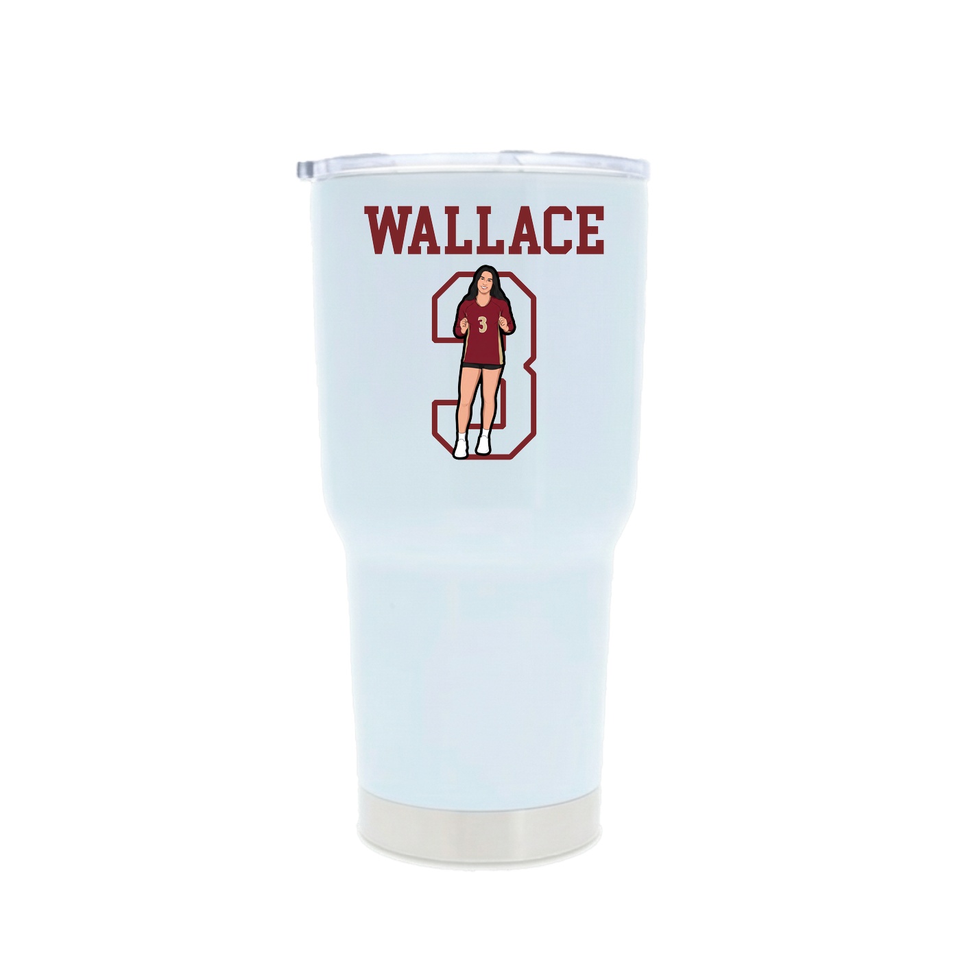 30oz Stainless Steel Tumbler — Shirsey in White